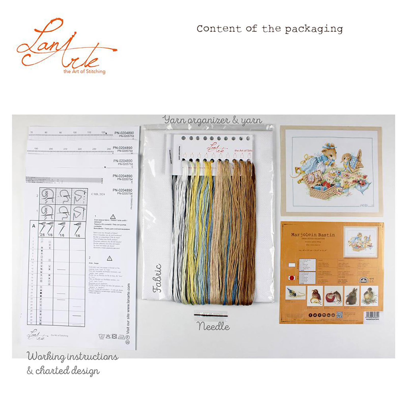 Lanarte PN-0205754 Borduurpakket met telpatroon Picknick met Vera 49x39cm - STUK