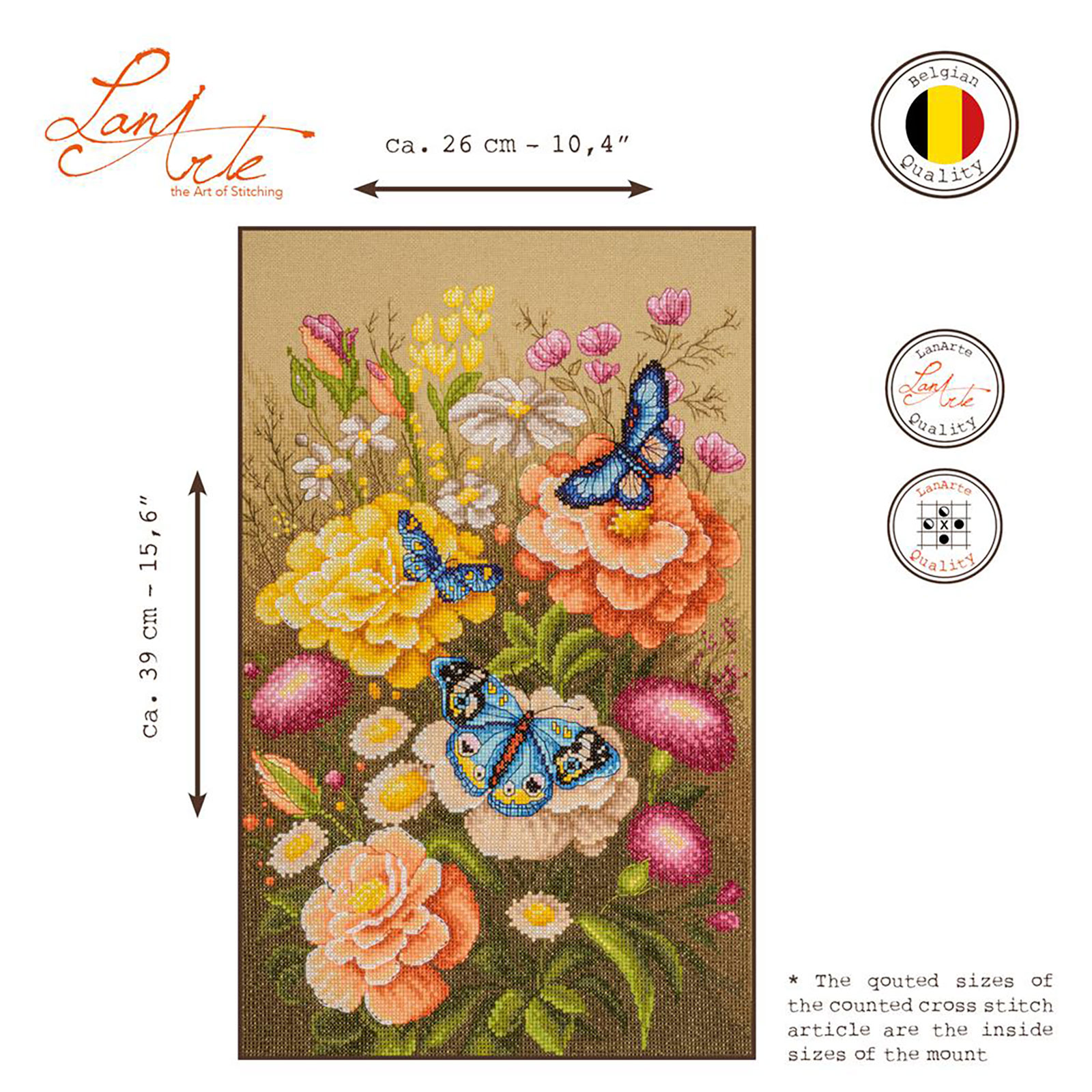 Lanarte PN-0206089 Telpakket kit Mystieke vlindertuin 26x39cm - STUK