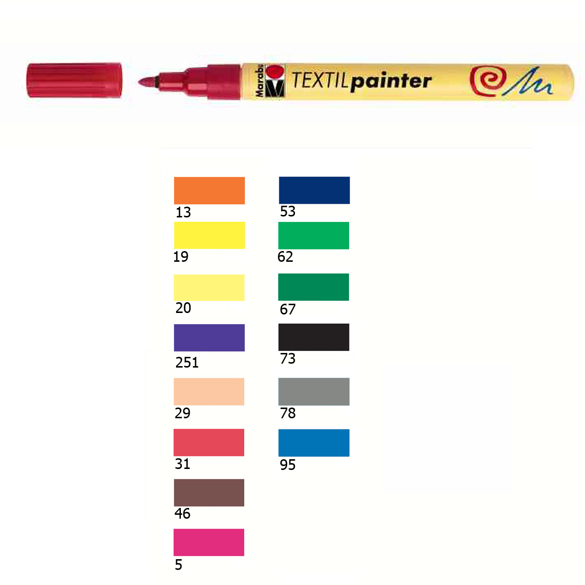 Marabu 01160003005 Textiel painter 1-2mm - Kleur 78