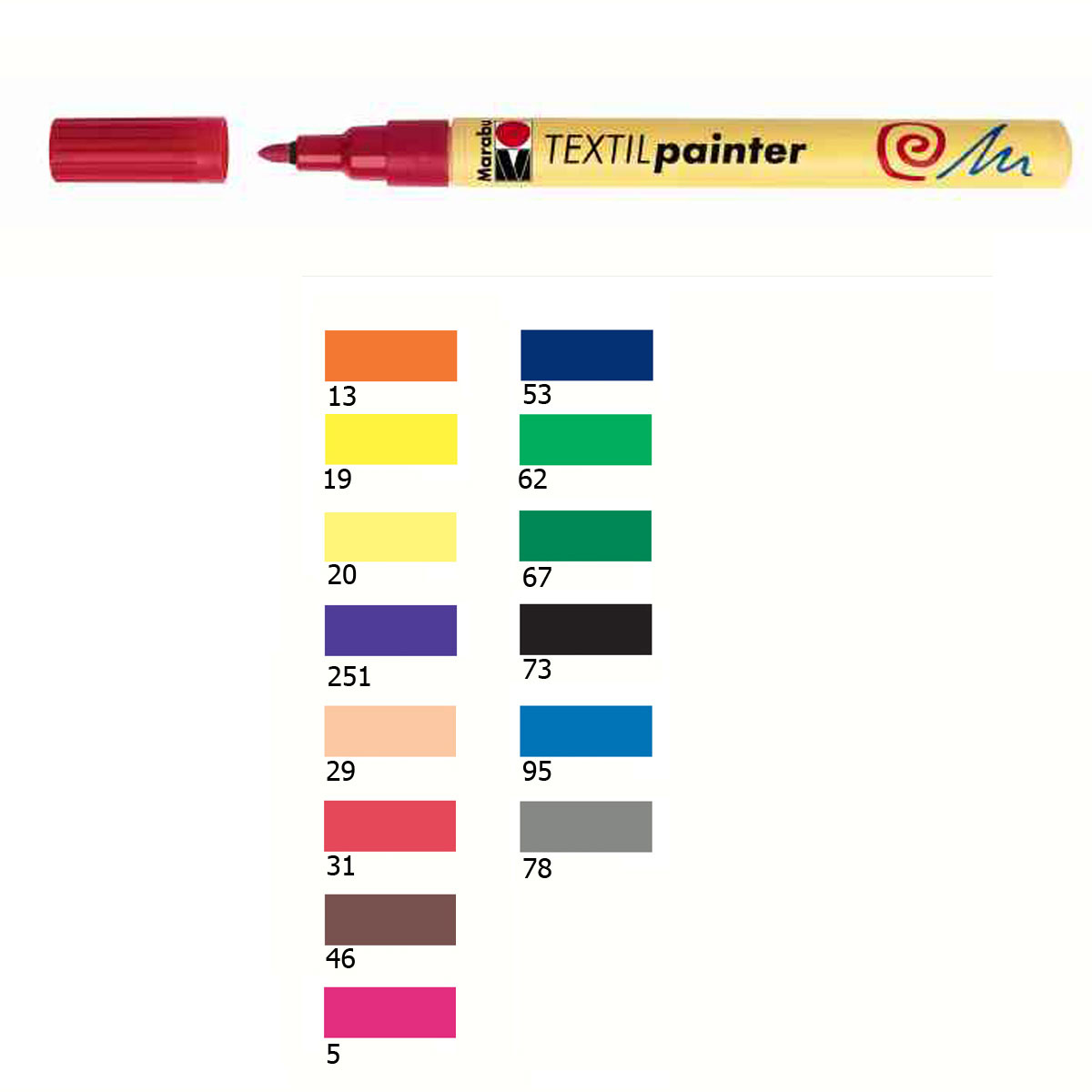 Marabu 01170003005 Textiel painter 2-4mm - Kleur 67