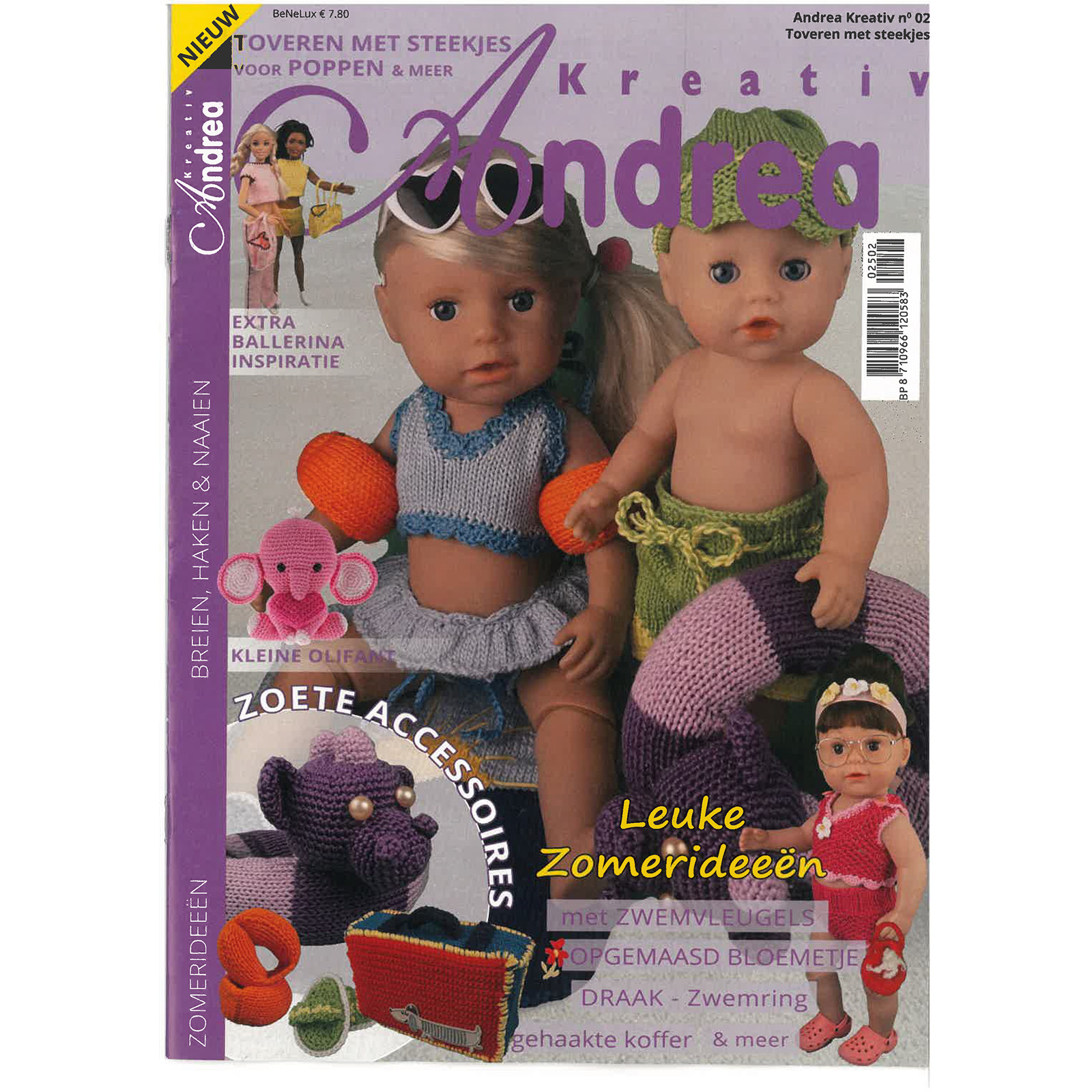 Tijdschrift Andrea Kreativ toveren met steekjes voor poppen N.02 Nederlands - STUK