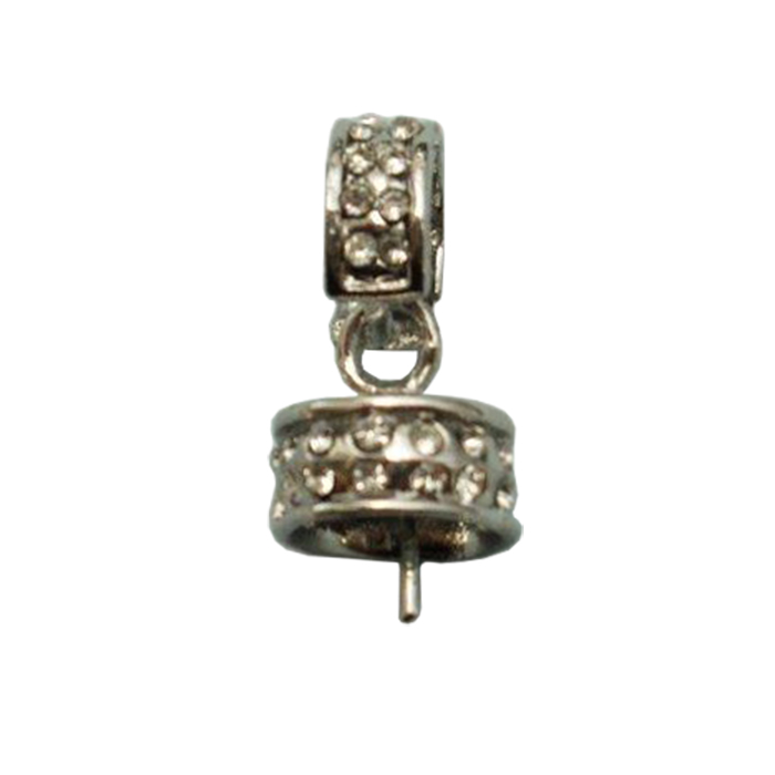 Merkloos 12190.9010 Kettinghanger/bedel met strasstenen 10mm - Kaart