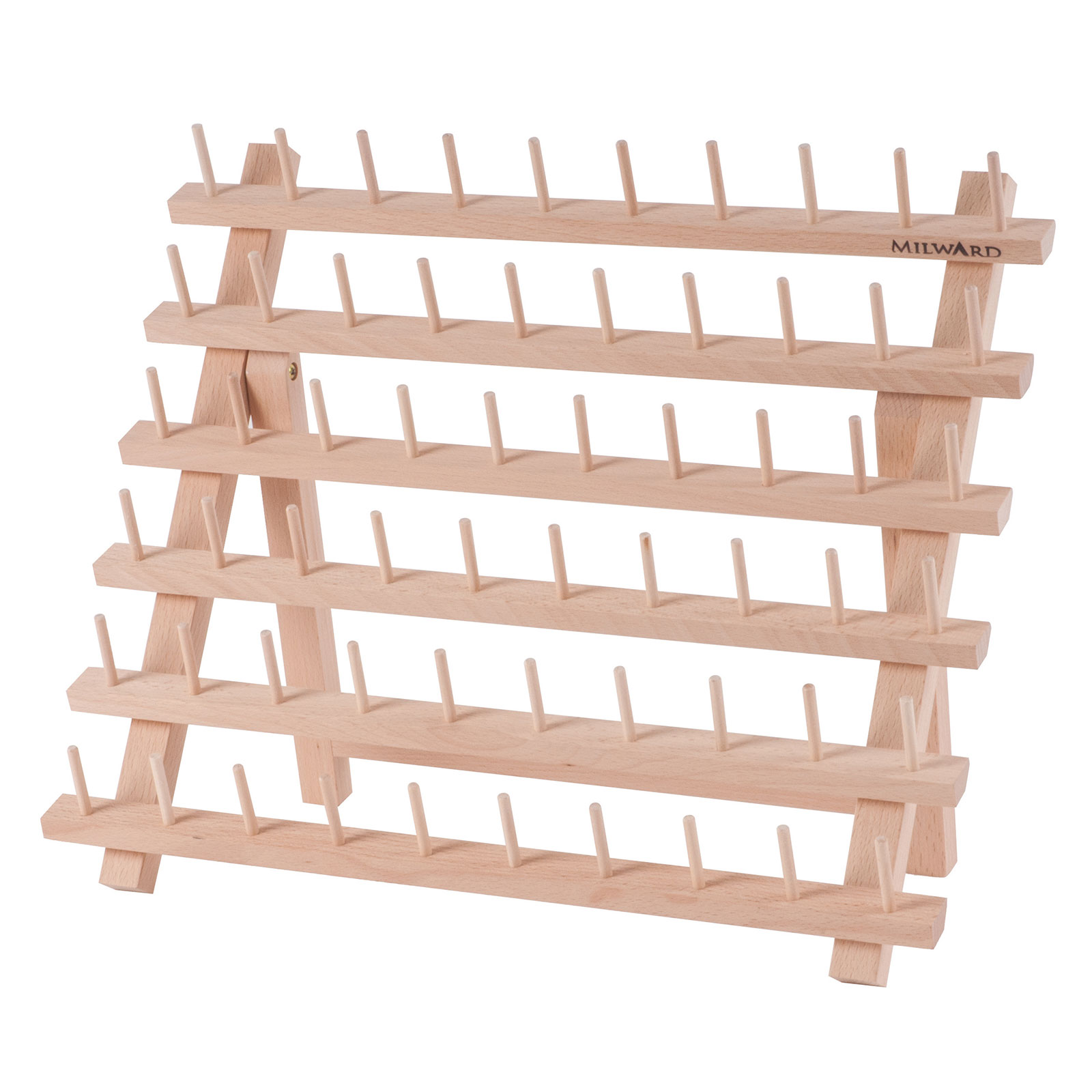 Millward 2511419 Naamachinegarenhouder voor 60 spoelen. Houten display - STUK