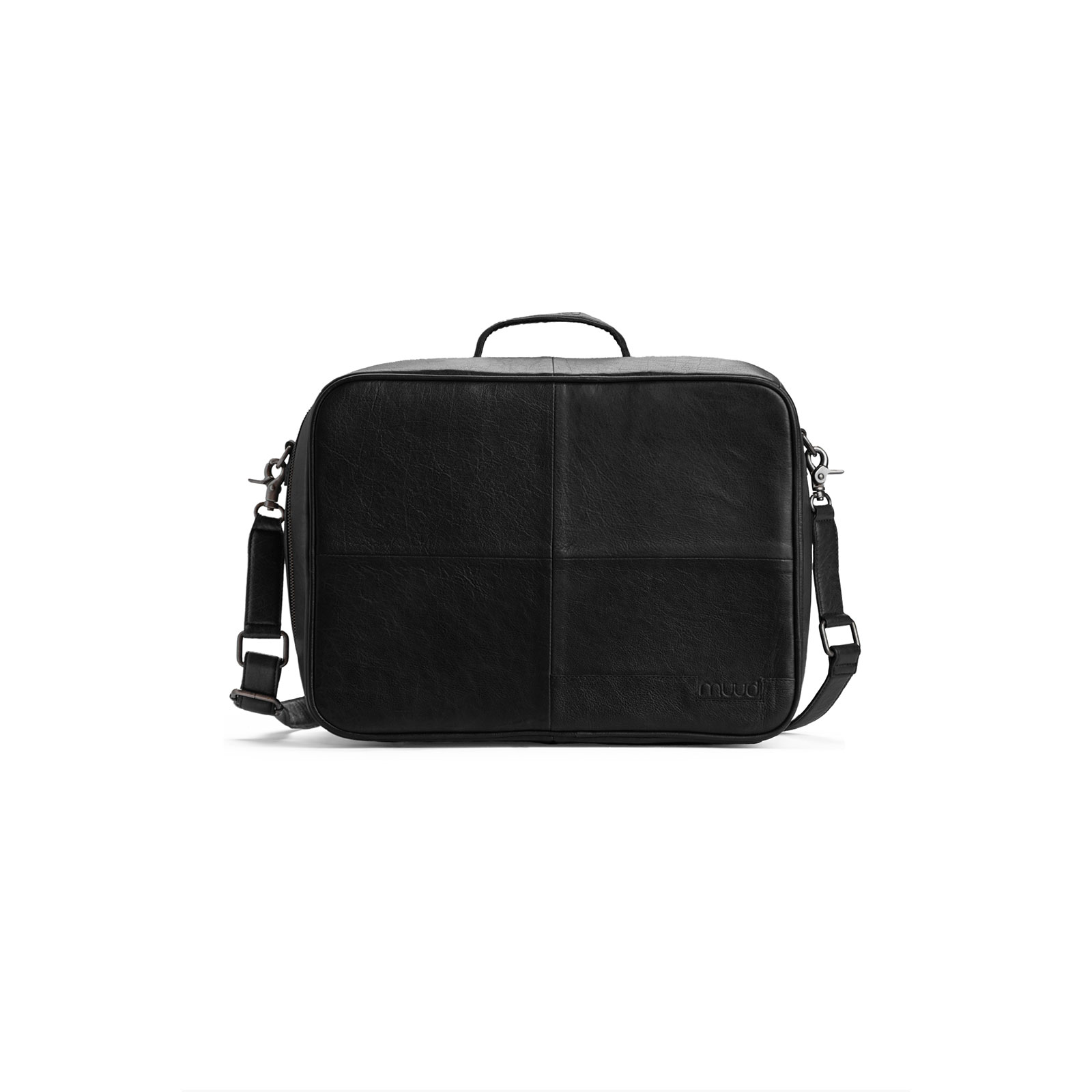 MUUD Mars. Handgemaakt leren tas 29x38x28cm - kleur Black