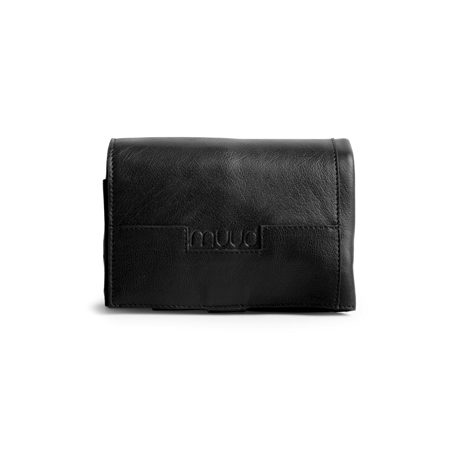 MUUD Stockholm. Handgemaakt leren etui voor verwisselbare breinaalden 31x38x8cm - kleur Black