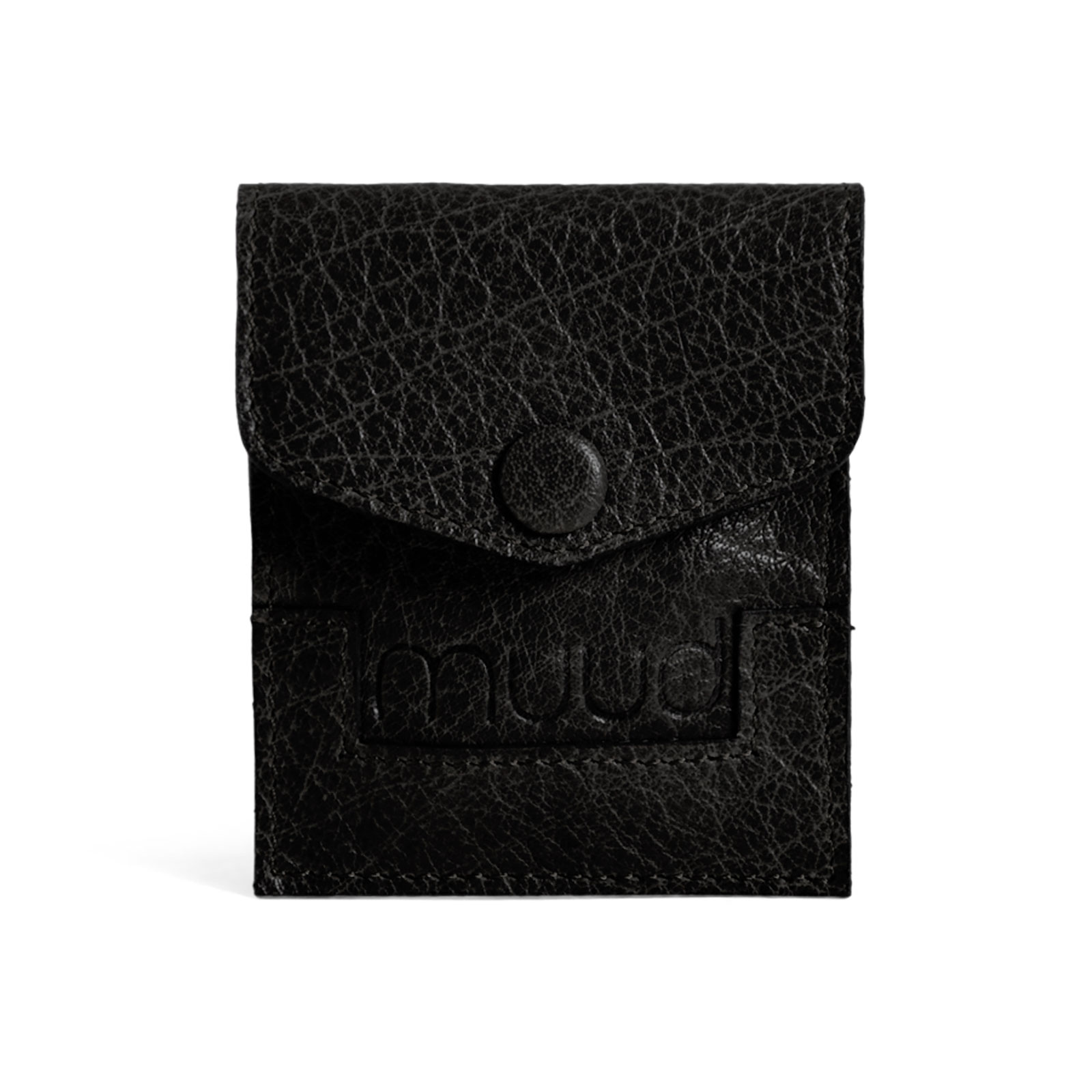 MUUD Bergen. Handgemaakt leren etui voor handwerkaccessoires 9.5x8cm - kleur Black