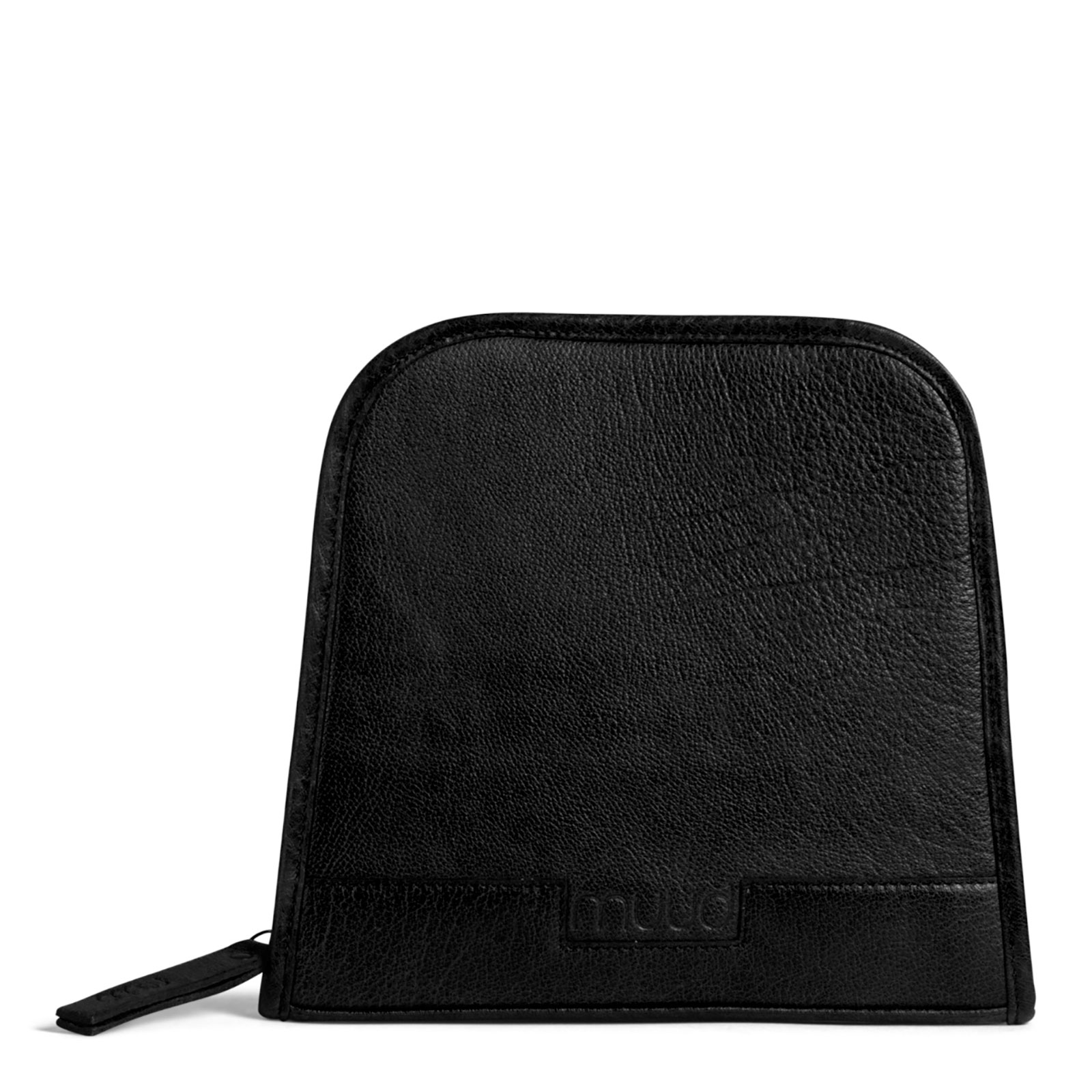 MUUD Trondheim. Handgemaakt leren etuit voor haak- en breinaalden 25x22x16cm - kleur Black