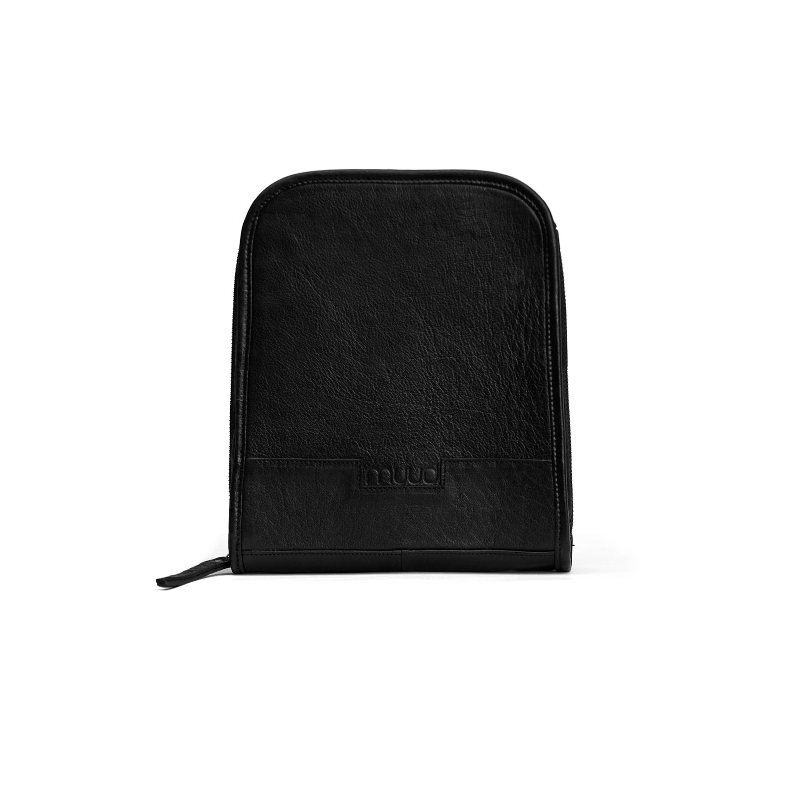 MUUD Voss. Handgemaakt leren etui voor rondbreinaalden 25x22x16cm - kleur Black