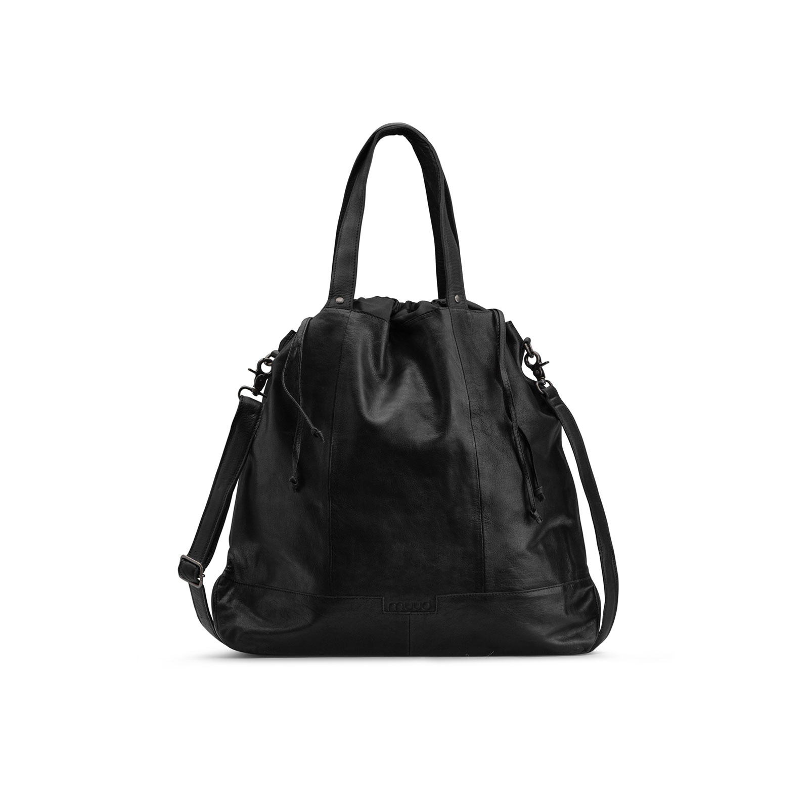 MUUD Lofoten XL. Handgemaakt leren tas voor diverse projecten 42x52x15cm - kleur Black