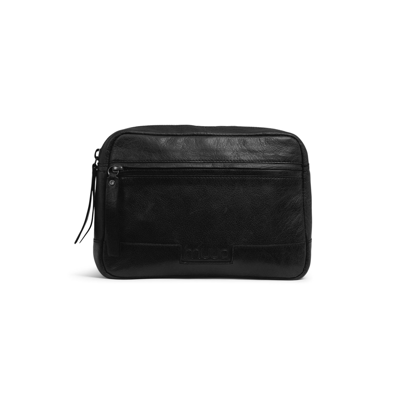 MUUD Sandnes. Handgemaakt leren tas voor handwerkartikelen. 15x22cm - kleur Black