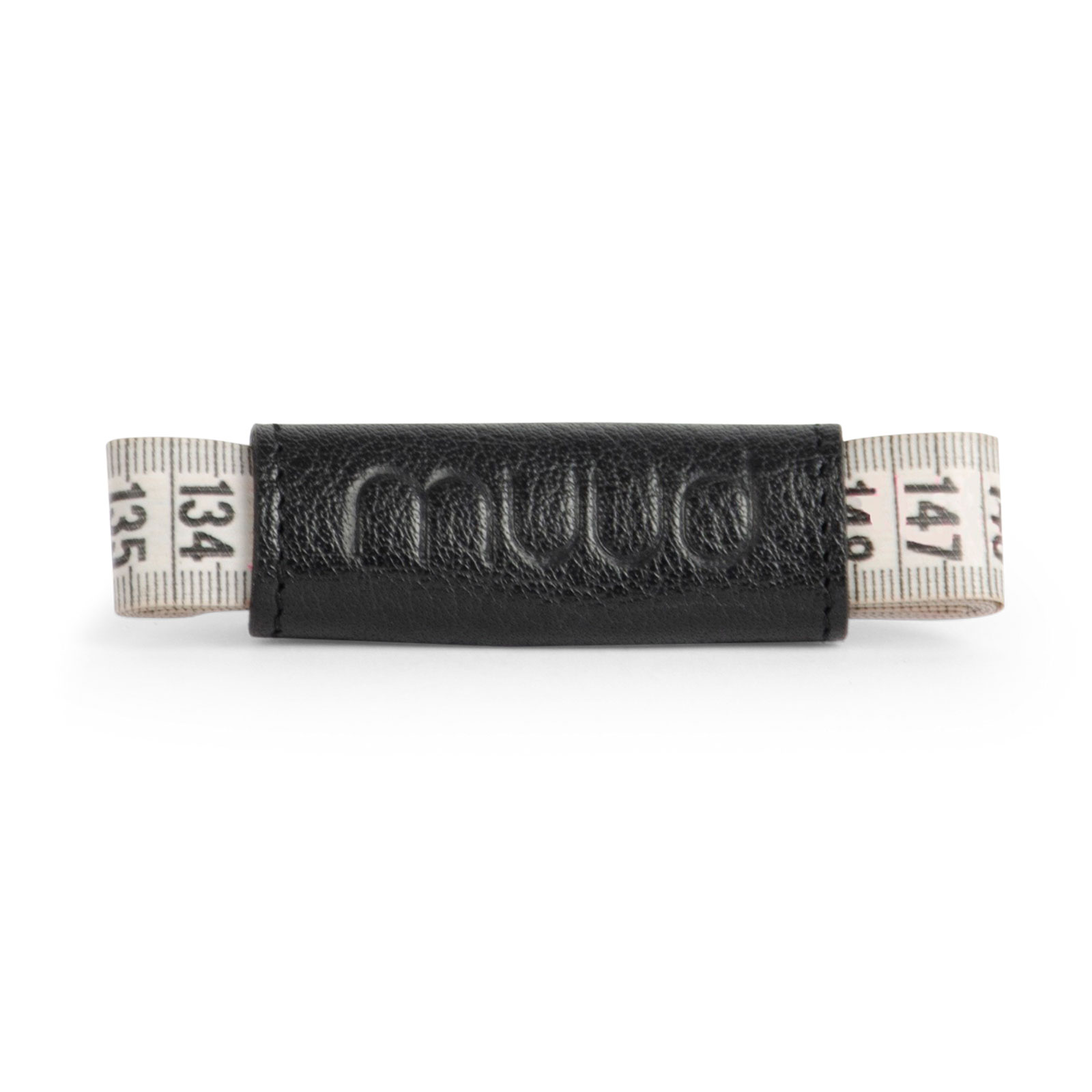 MUUD Enya. Handgemaakt leren etui voor meetlint 6.5x3cm - kleur Black