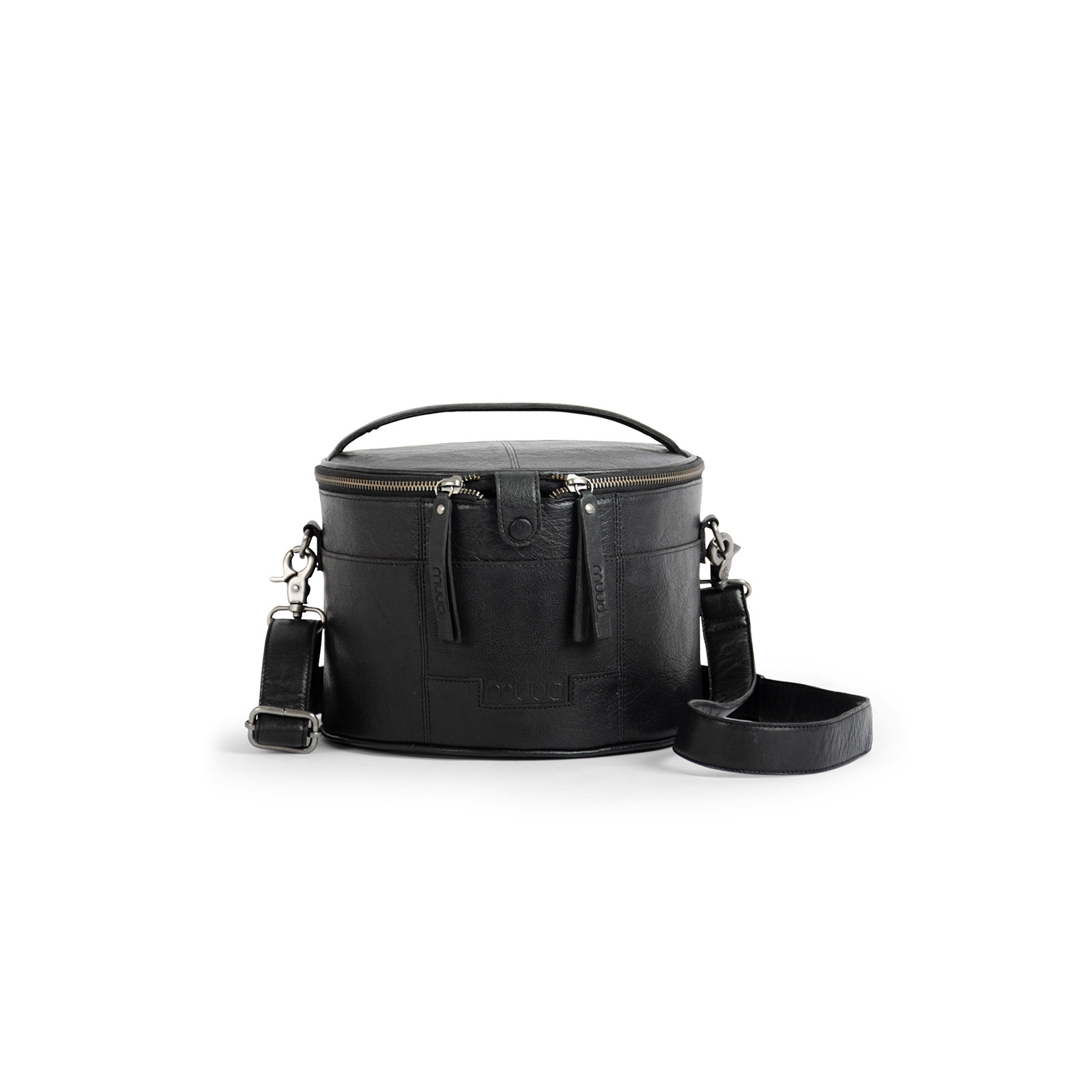 MUUD Enturn. Handgemaakt leren handwerkprojectentas 15x23cm - kleur Black