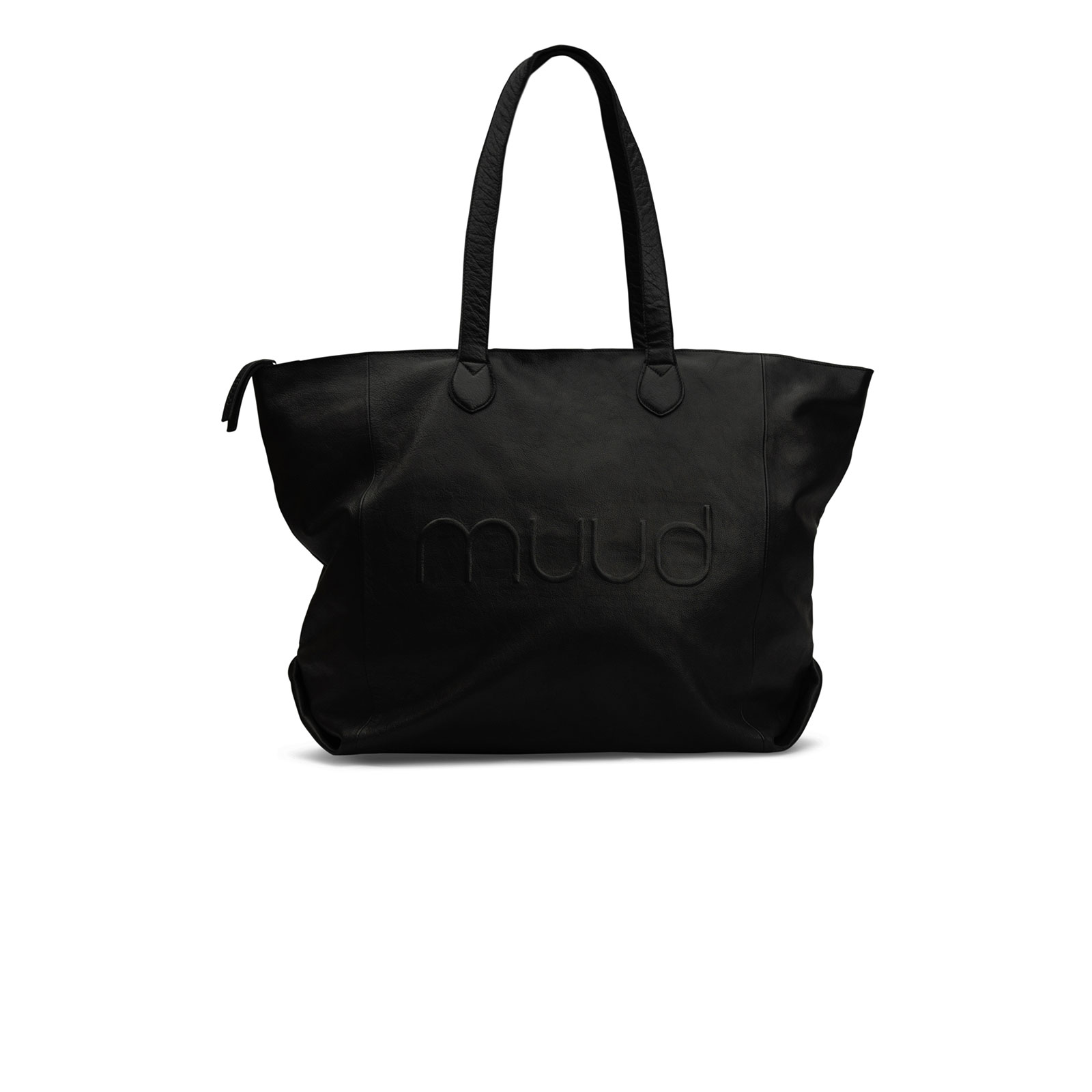 MUUD Laura weekendtas. Handgemaakt leren weekendtas 38x57x40x20cm - kleur Black