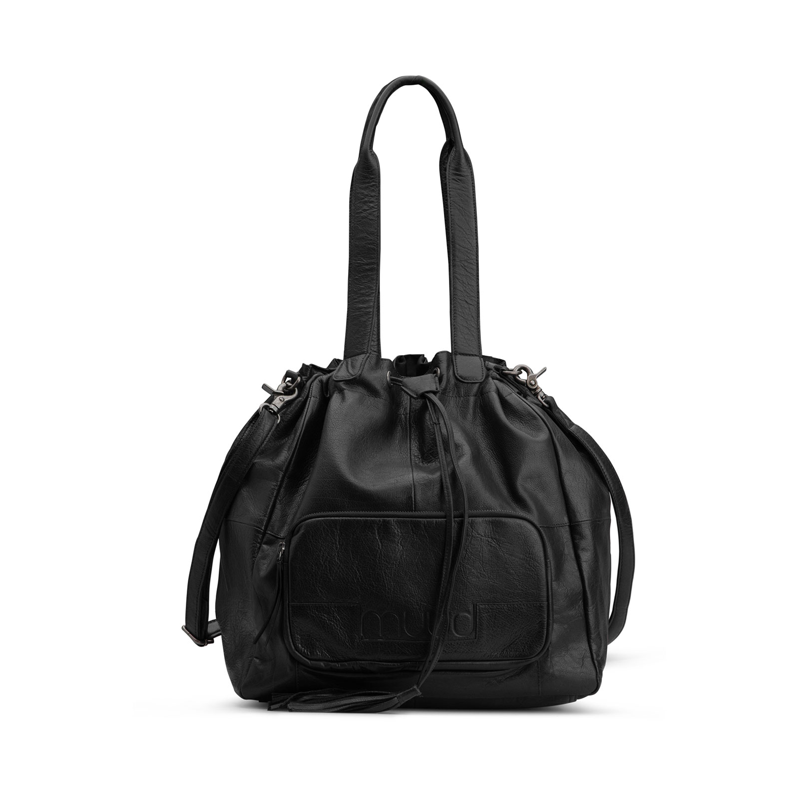 MUUD Libby. Handgemaakt leren tas voor diverse projecten 40x20cm - kleur Black