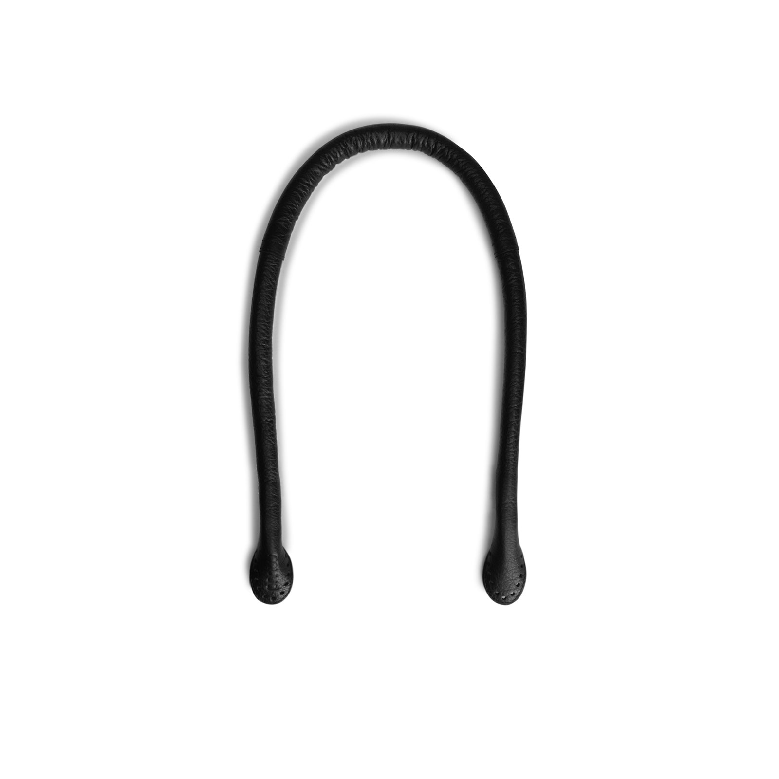 MUUD Bibi. Handgemaakt leren tashengsel 73cm - kleur Black