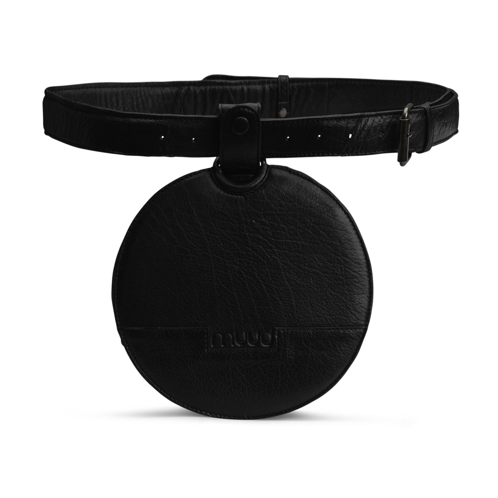 MUUD Demi Handgemaakt leren heuptasje 20cm - kleur Black