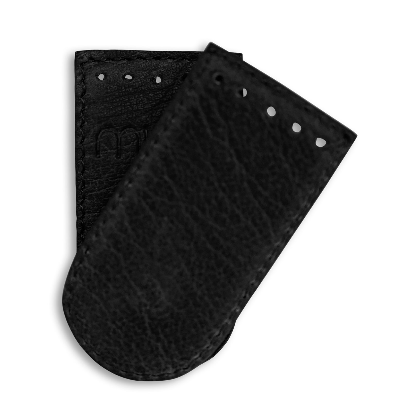 MUUD Dede Handgemaakt leren druksluiting 7,5 x 4 cm - kleur Black