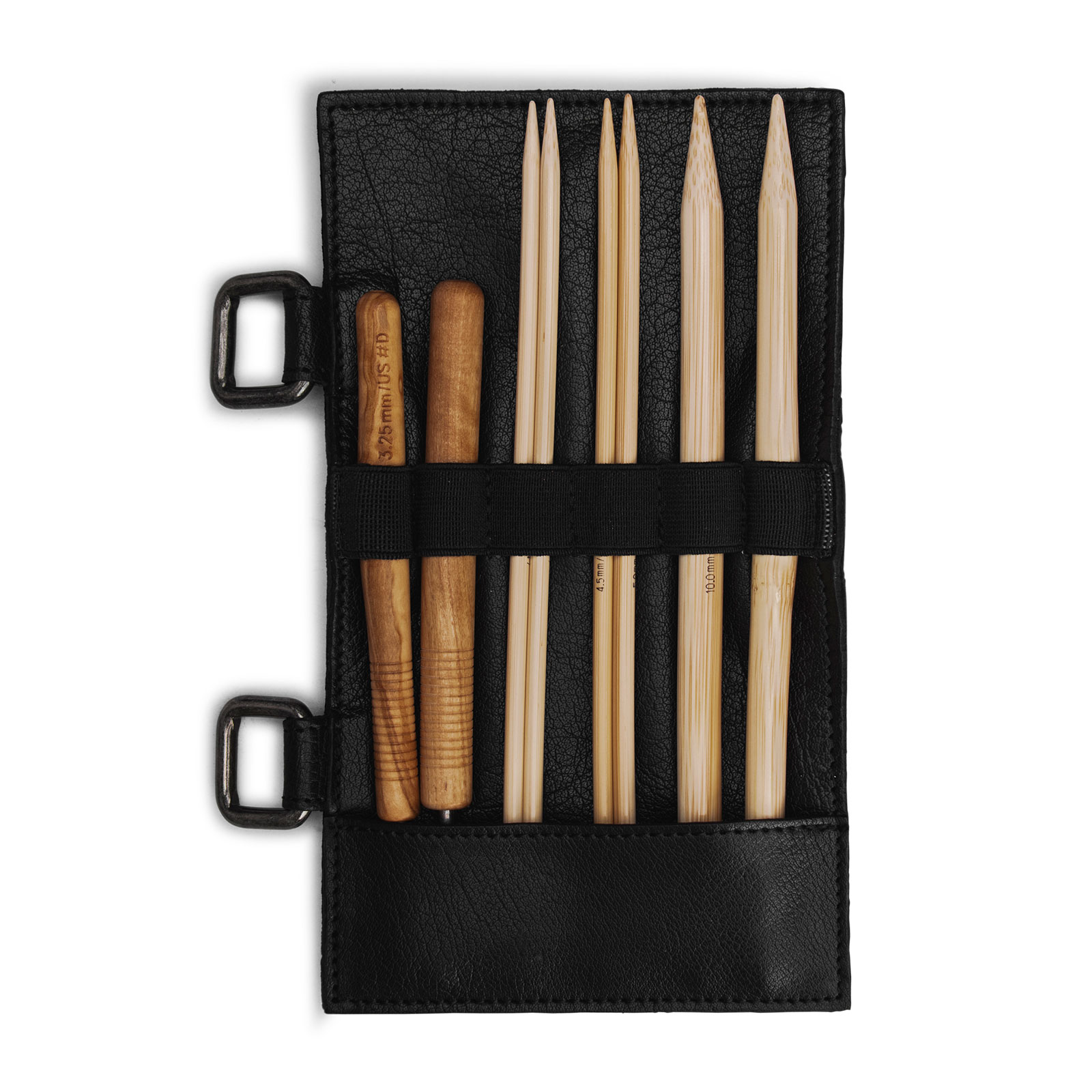 MUUD Carita E Handgemaakt leren etui small 21 x 12 cm - kleur Black