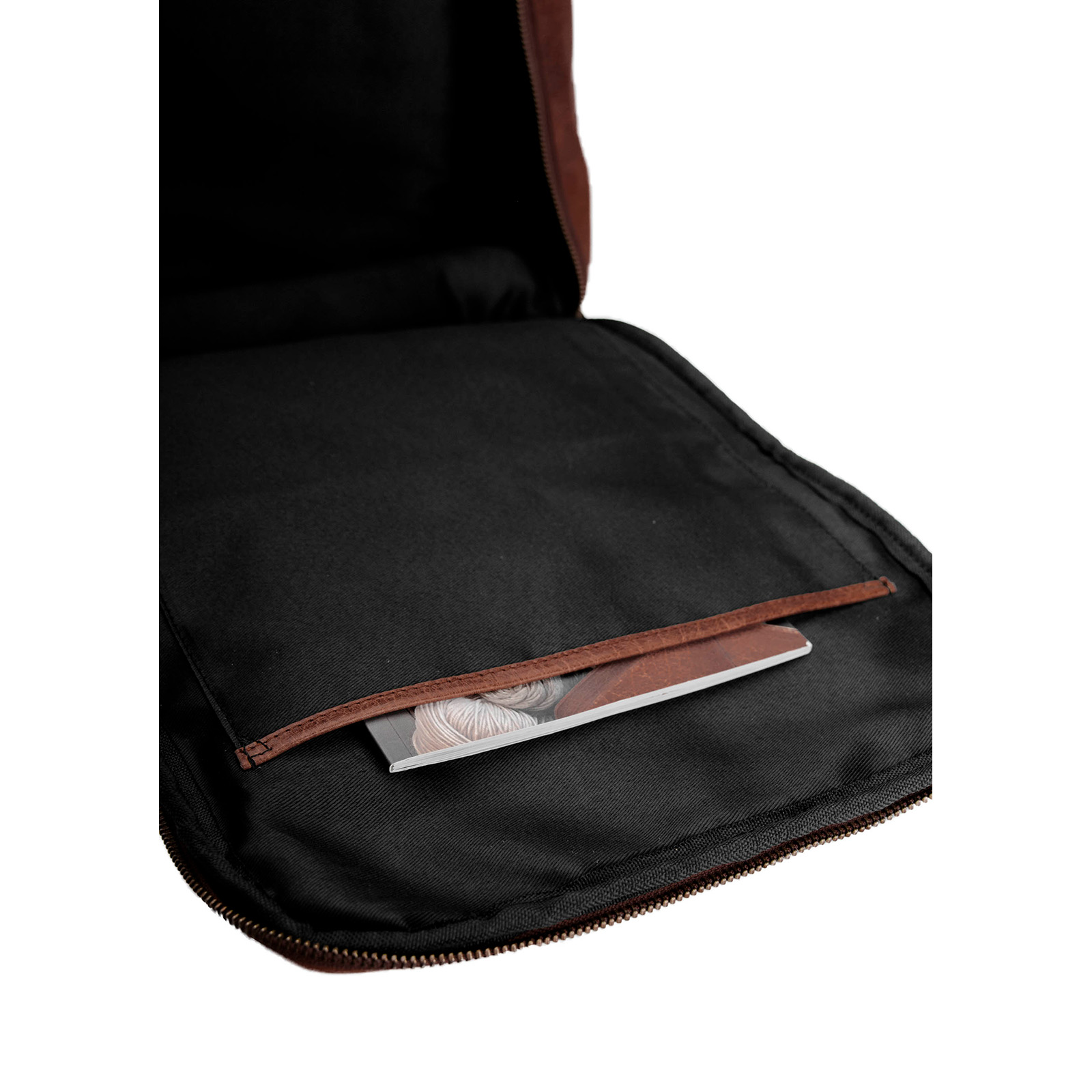 MUUD QB-4621R1 Geogina Handgemaakte leren rugzak 40x30x12cm - kleur Rich Brown