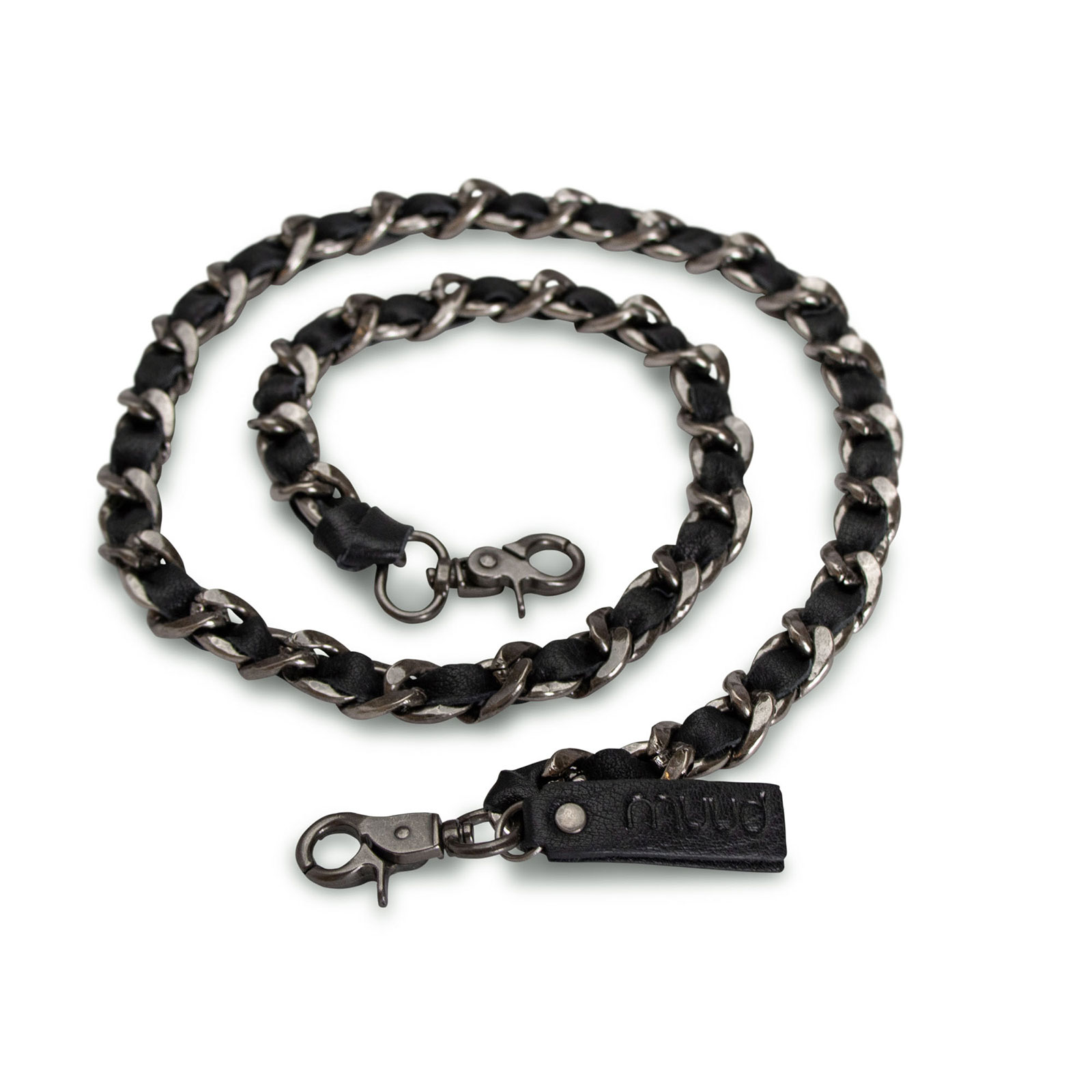 MUUD QB-4637 Caja small Handgemaakt leren tassenhengsel - kleur Black