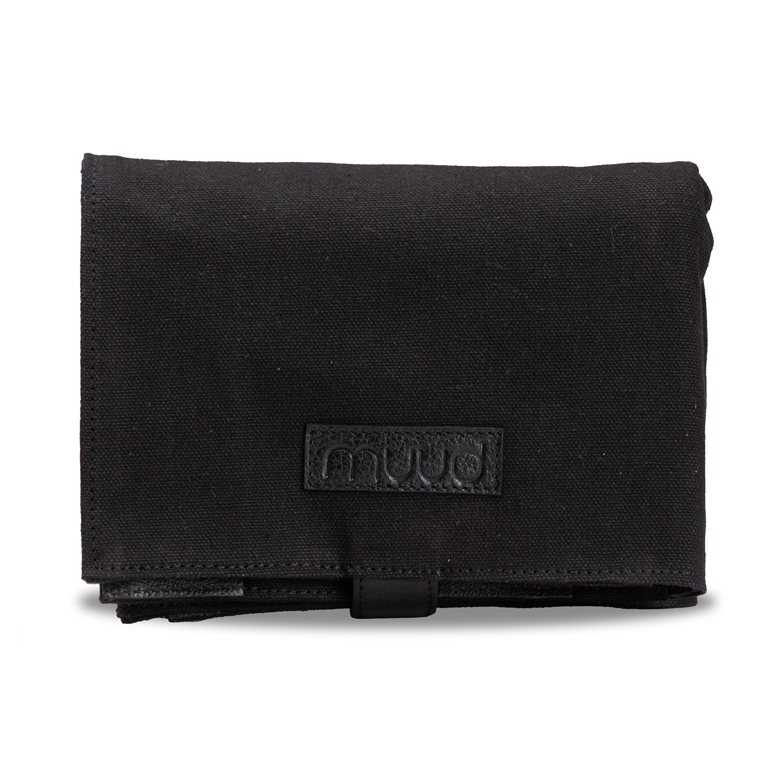 MUUD QB-4719 Canvas Billie - Prachtige naaldenetui voor haaknaalden, breinaalden en kleine accessoires 19cm x 14cm  - kleur Black