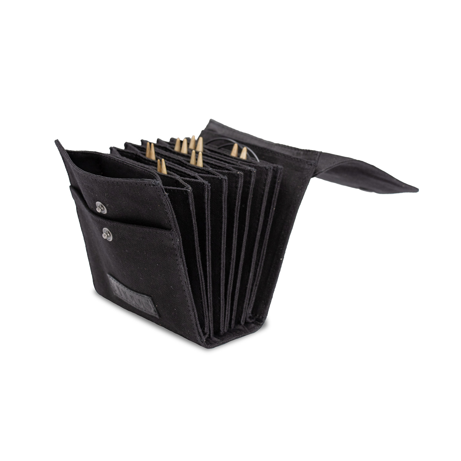 MUUD QB-4724 Canvas Betina - Prachtige brei-etui voor je verwisselbare breinaalden 15cmx13cm - kleur Black