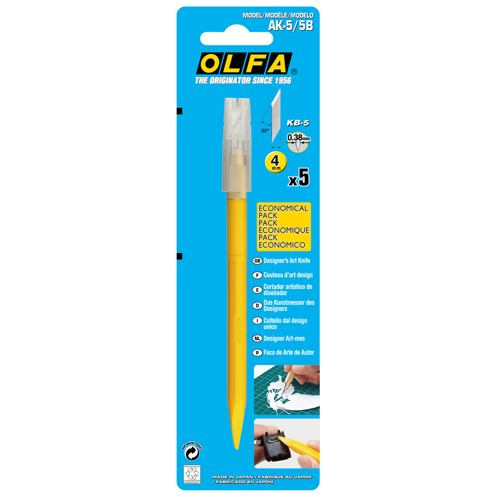 OLFA AK-55 Desinger art mes - Kaart