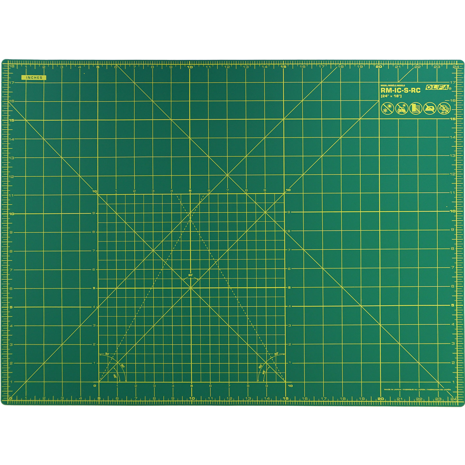 OLFA RM-IC-S-RC Rolsnijmat dubbelzijdig inch/cm 60 x 45cm x 1,5mm - Kaart