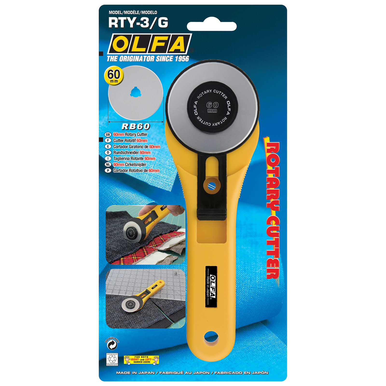 OLFA RTY-3/G Rolmes 60mm - Kaart