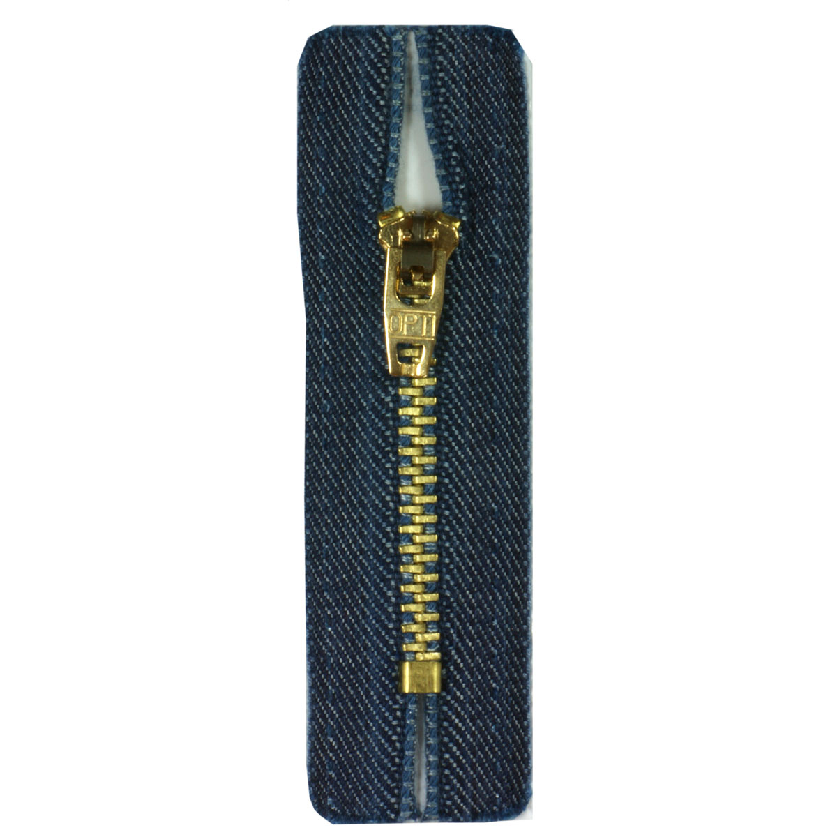 Opti 1993 M40 antiek goud metalen rits 4 mm niet deelbaar 10 cm. - Kleur 7010