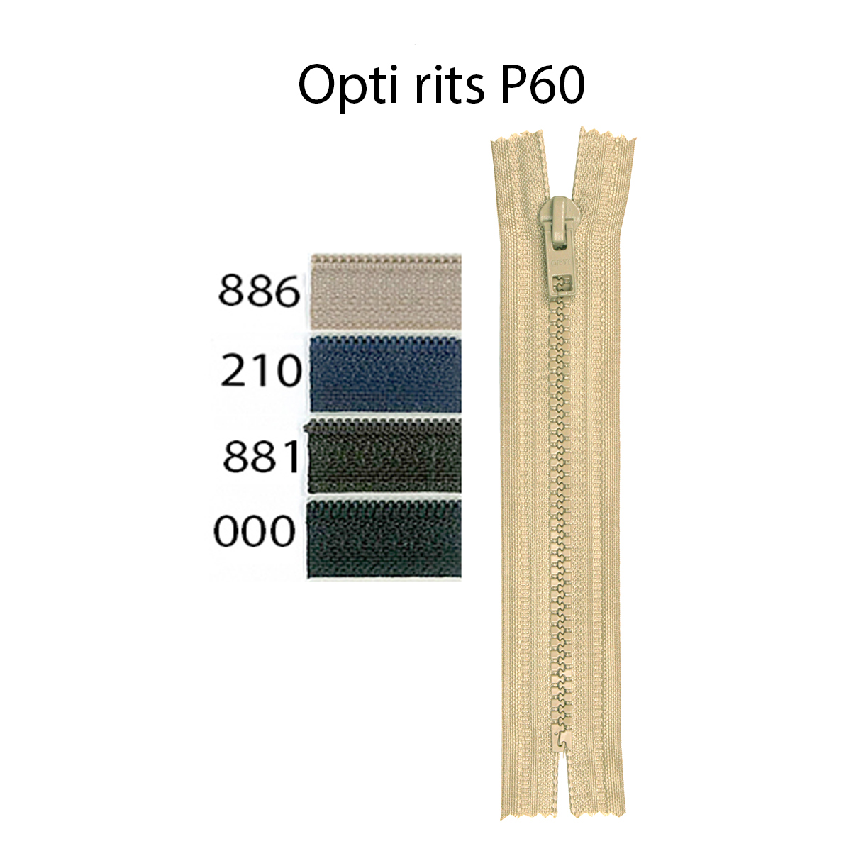 Opti 2470 P60 profielrits 6mm niet deelbaar  16 cm onverpakt - Kleur 210