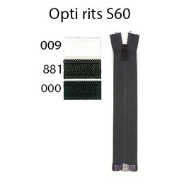 Opti 2624 S60 spiraalrits 6mm deelbaar 170 cm onverpakt - Kleur 000