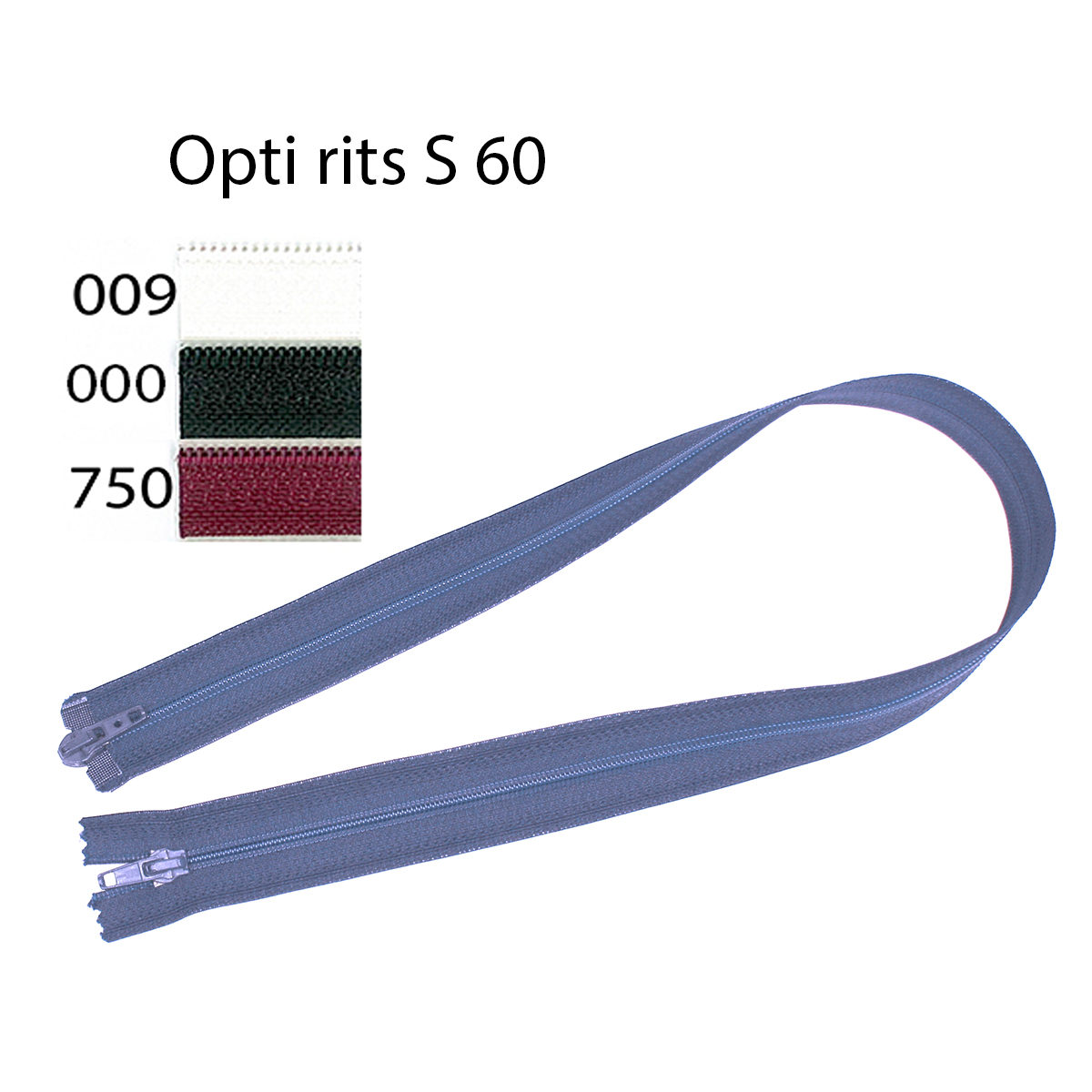 Opti 3422 S60 spiraalrits 6mm dubbel deelbaar 60 cm onverpakt - Kleur 009