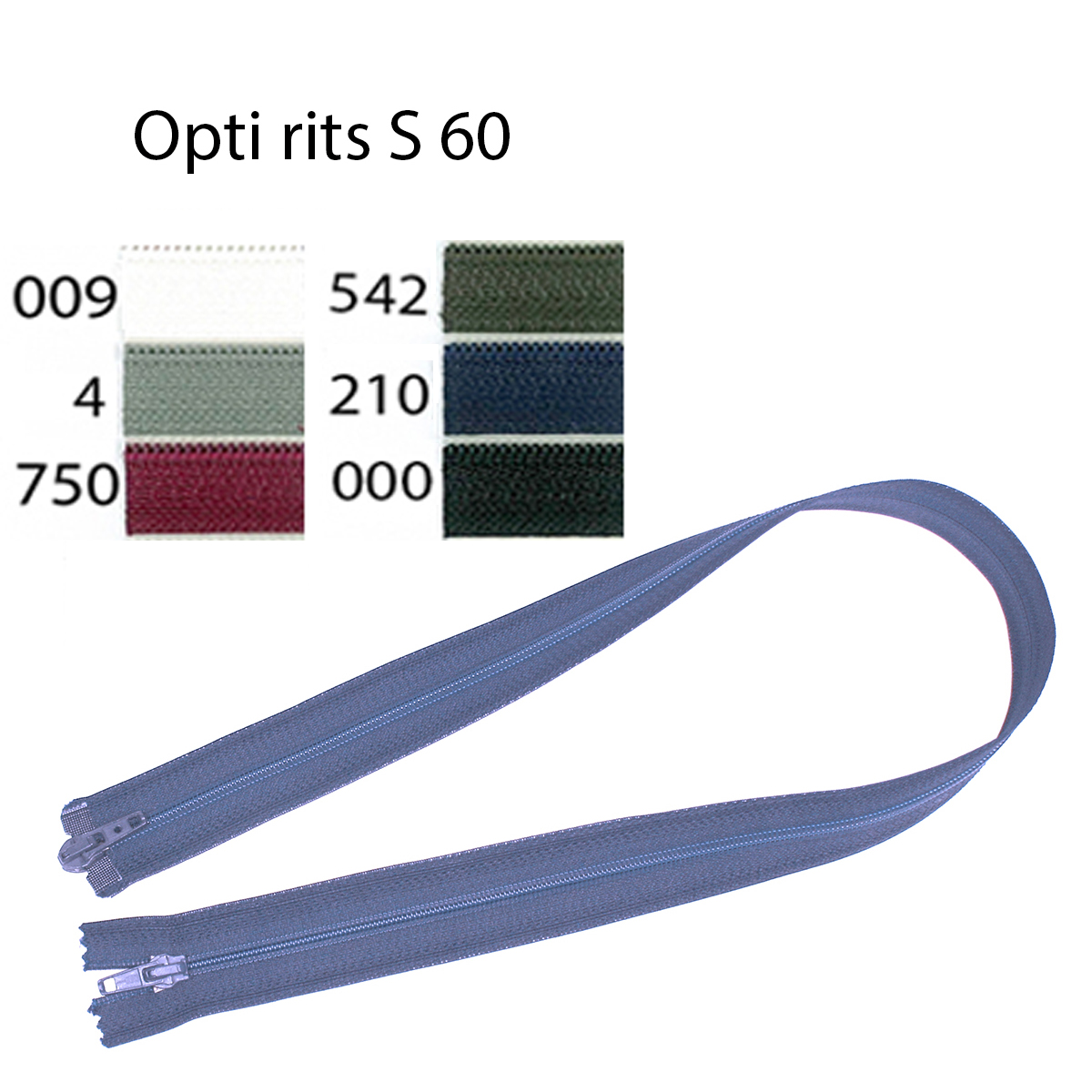 Opti 3422 S60 spiraalrits 6mm dubbel deelbaar 70 cm onverpakt - Kleur 210