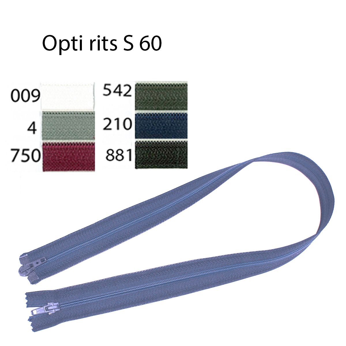 Opti 3422 S60 spiraalrits 6mm dubbel deelbaar 80 cm onverpakt - Kleur 750