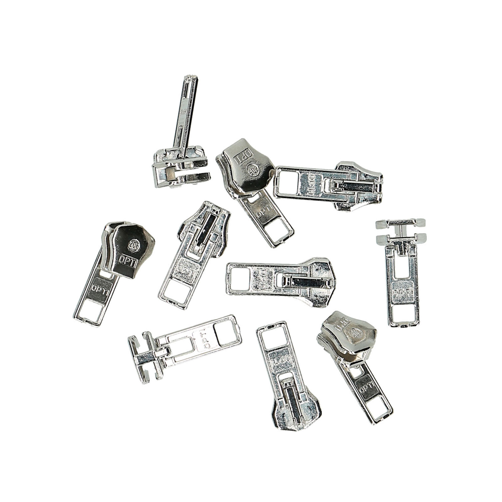 Opti 4360 P60 zilverkleurige schuiver voor profielritsen 6 mm - STUK