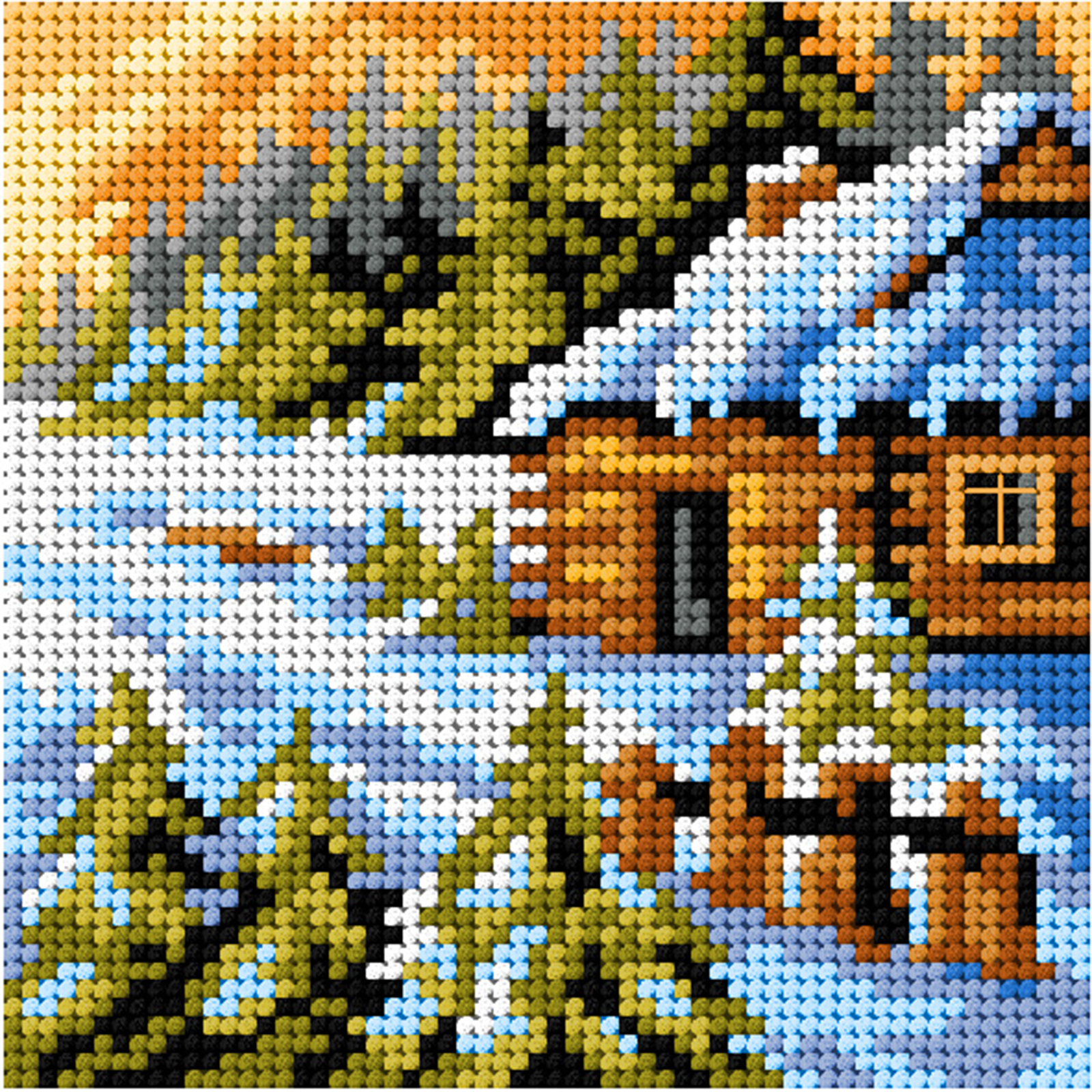 Orchidea 2959D Stramien voorbedrukt Winter 15 x 15 cm - STUK