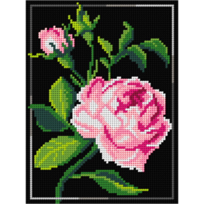 Orchidea 2983F Stramien voorbedrukt Bloem 18 x 24 cm - STUK