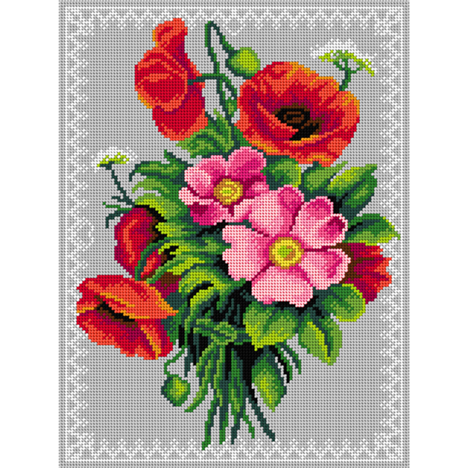 Orchidea 3008J Stramien voorbedrukt bouqet - STUK