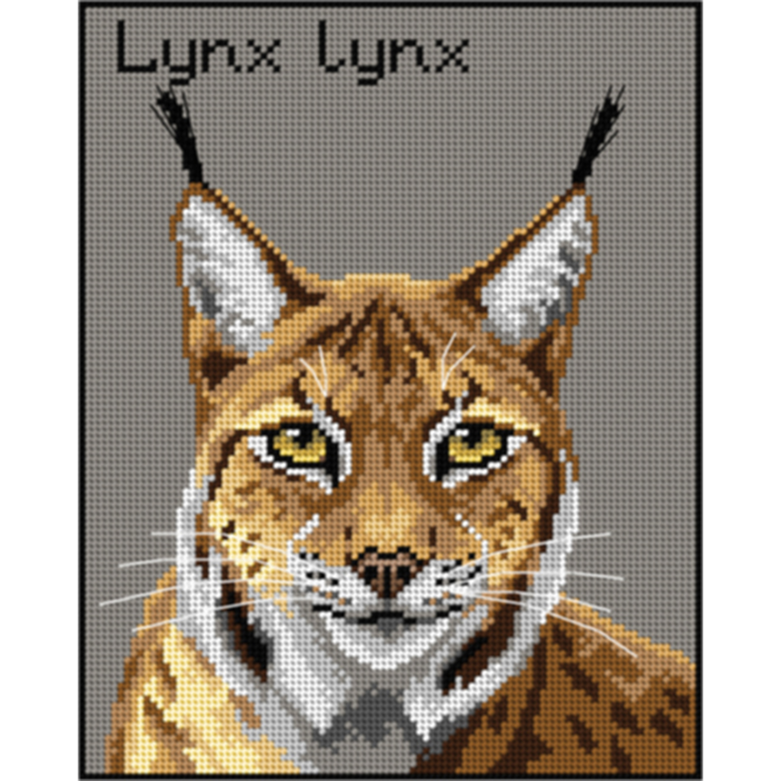 Orchidea 3012H Stramien voorbedrukt Eurasian Lynx 24 x 30 cm - STUK