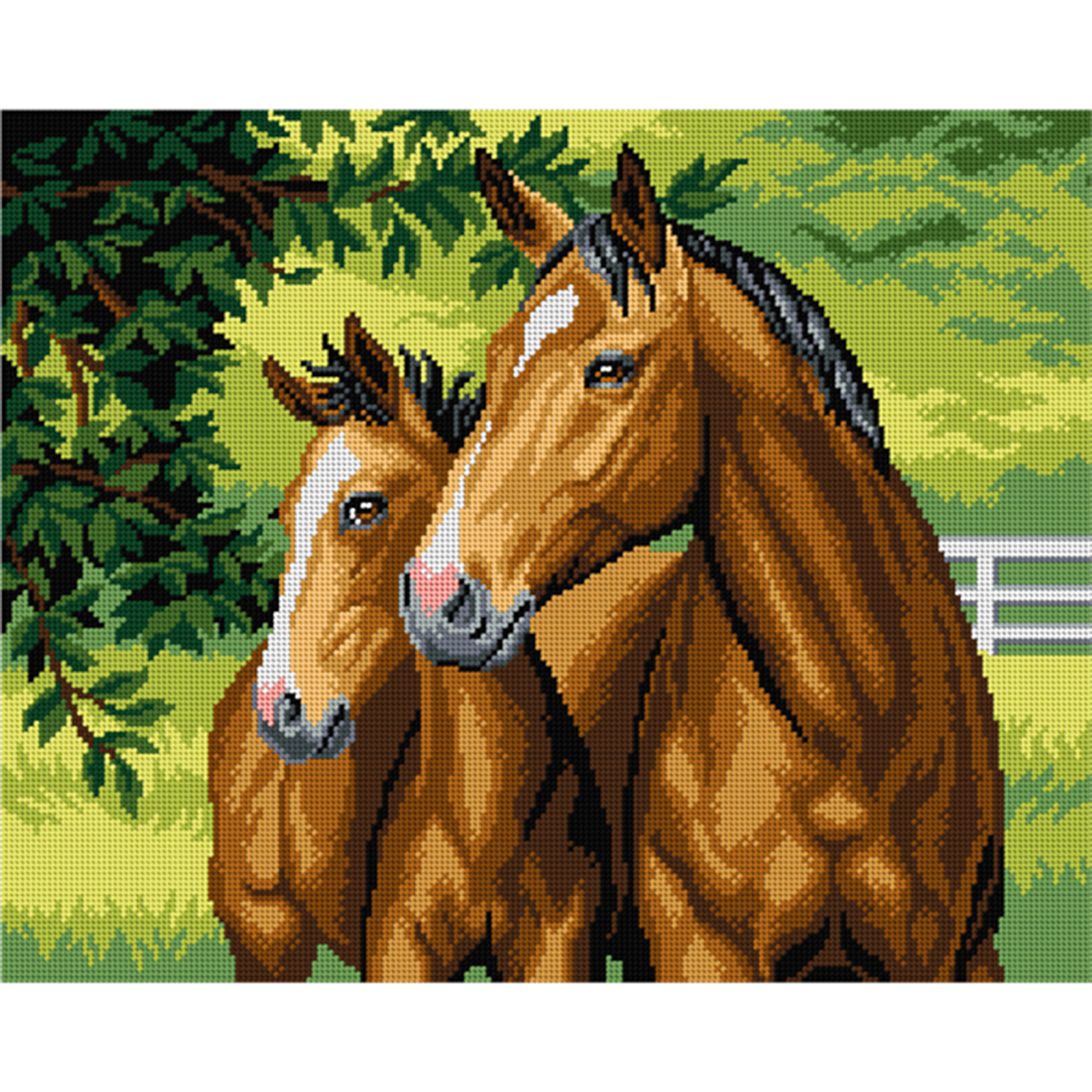 Orchidea 3013M Stramien voorbedrukt Merrie met veulen - STUK