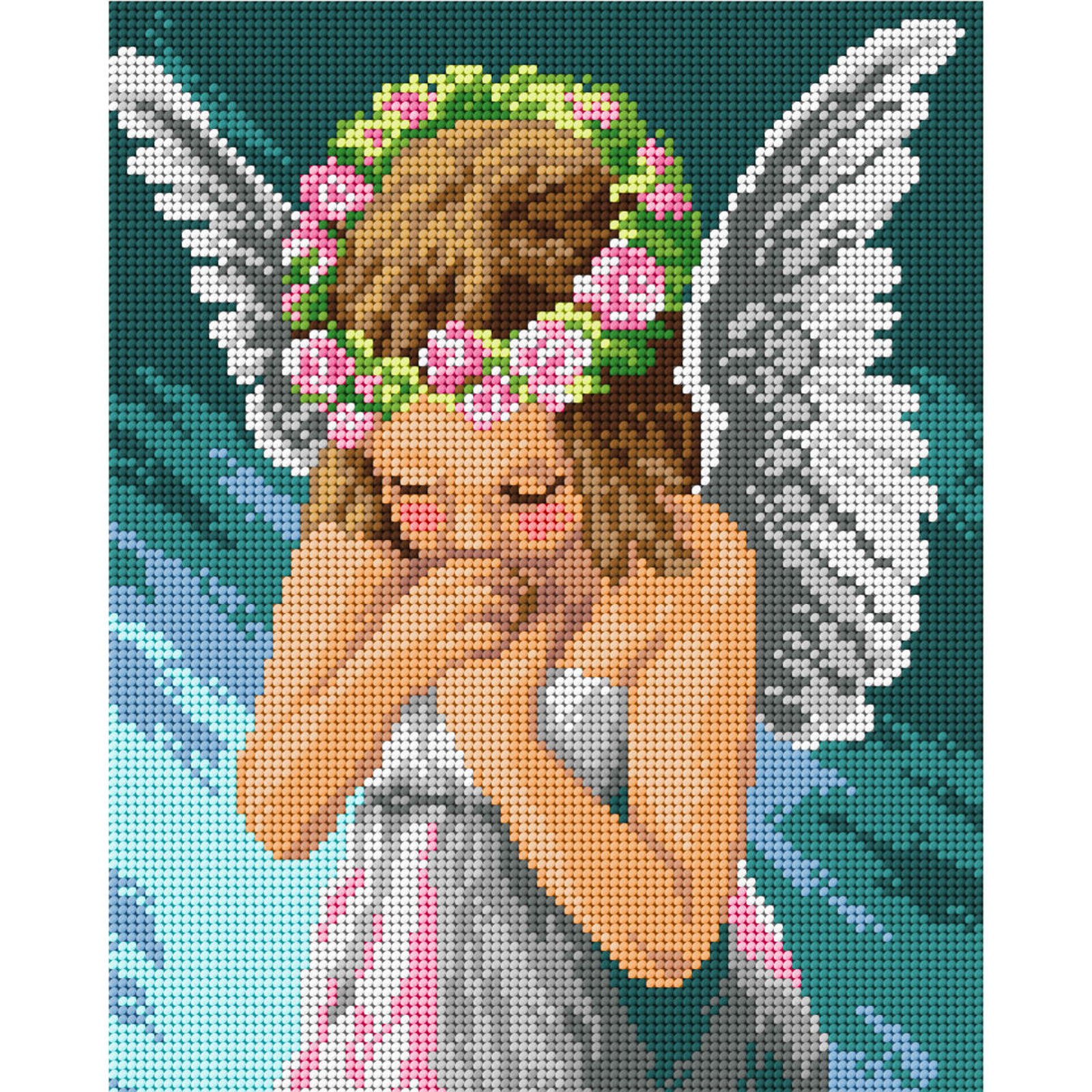 Orchidea 3042H Stramien voorbedrukt Angel 24 x 30 cm - STUK