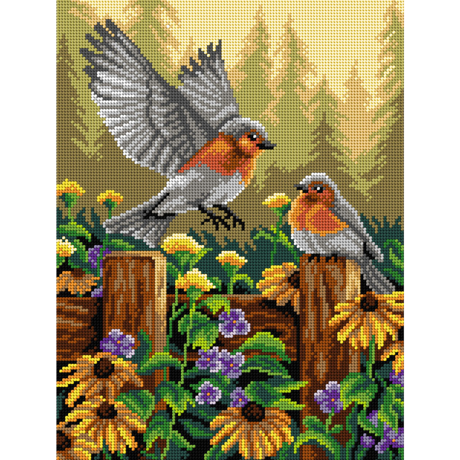 Orchidea 3050J Stramien voorbedrukt Robbins - STUK