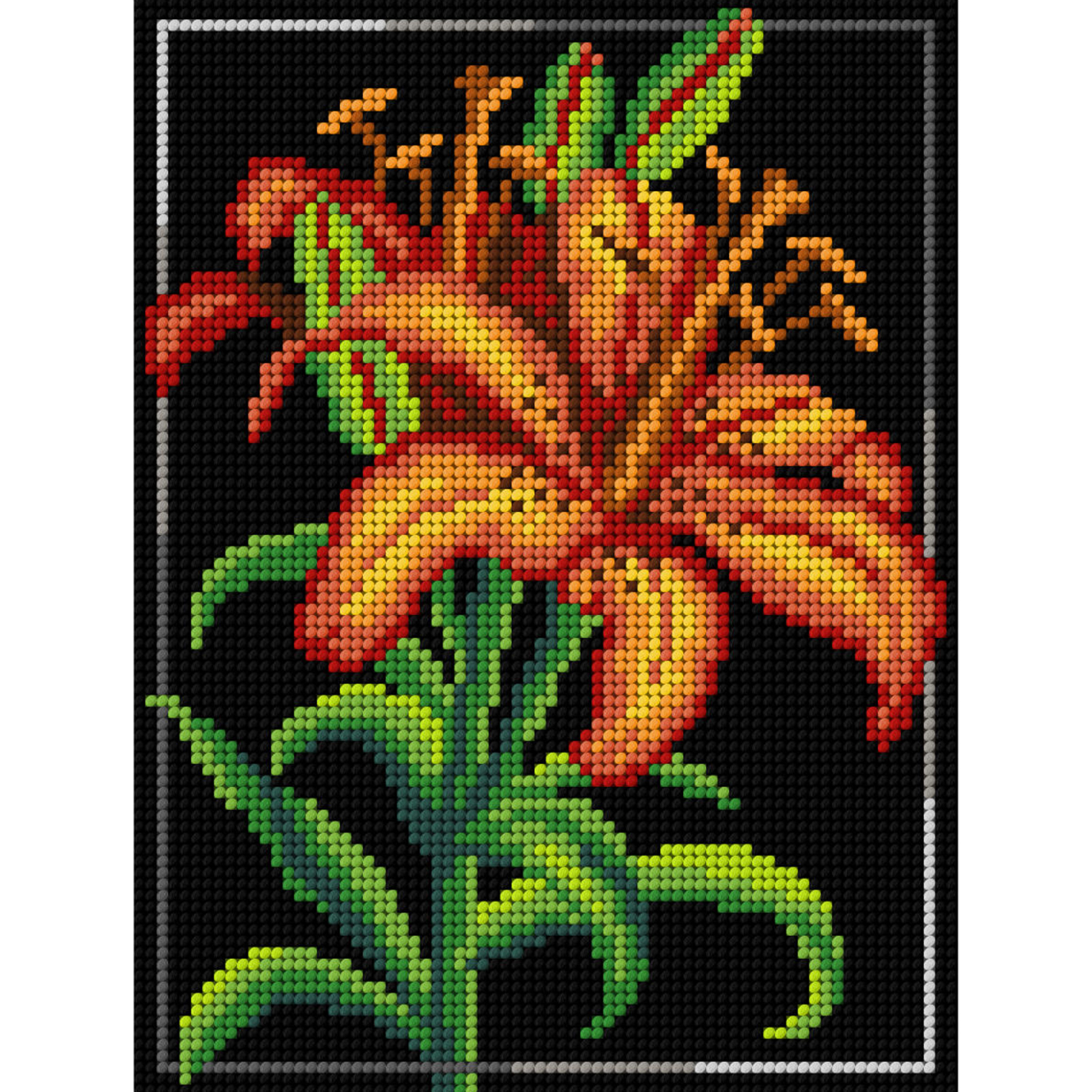 Orchidea 3051F Stramien voorbedrukt Lelie 18 x 24 cm - STUK