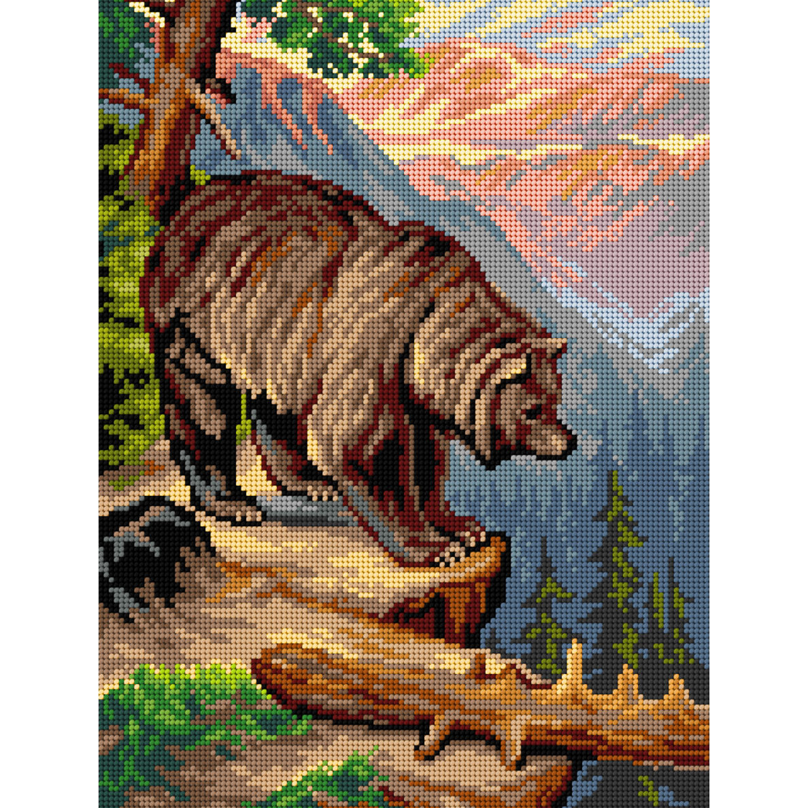 Orchidea 3054J Stramien voorbedrukt Een Grizzled - STUK