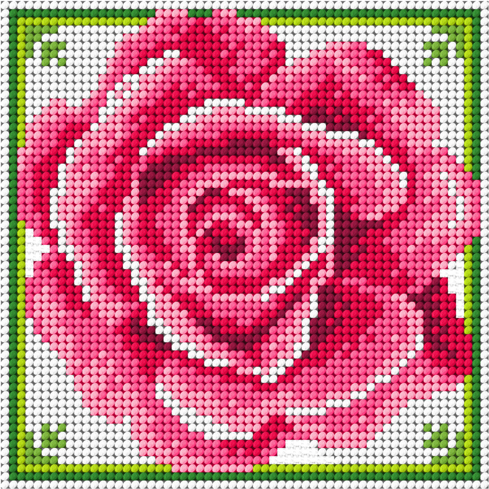 Orchidea 3061D Stramien voorbedrukt Rose 15 x 15 cm - STUK