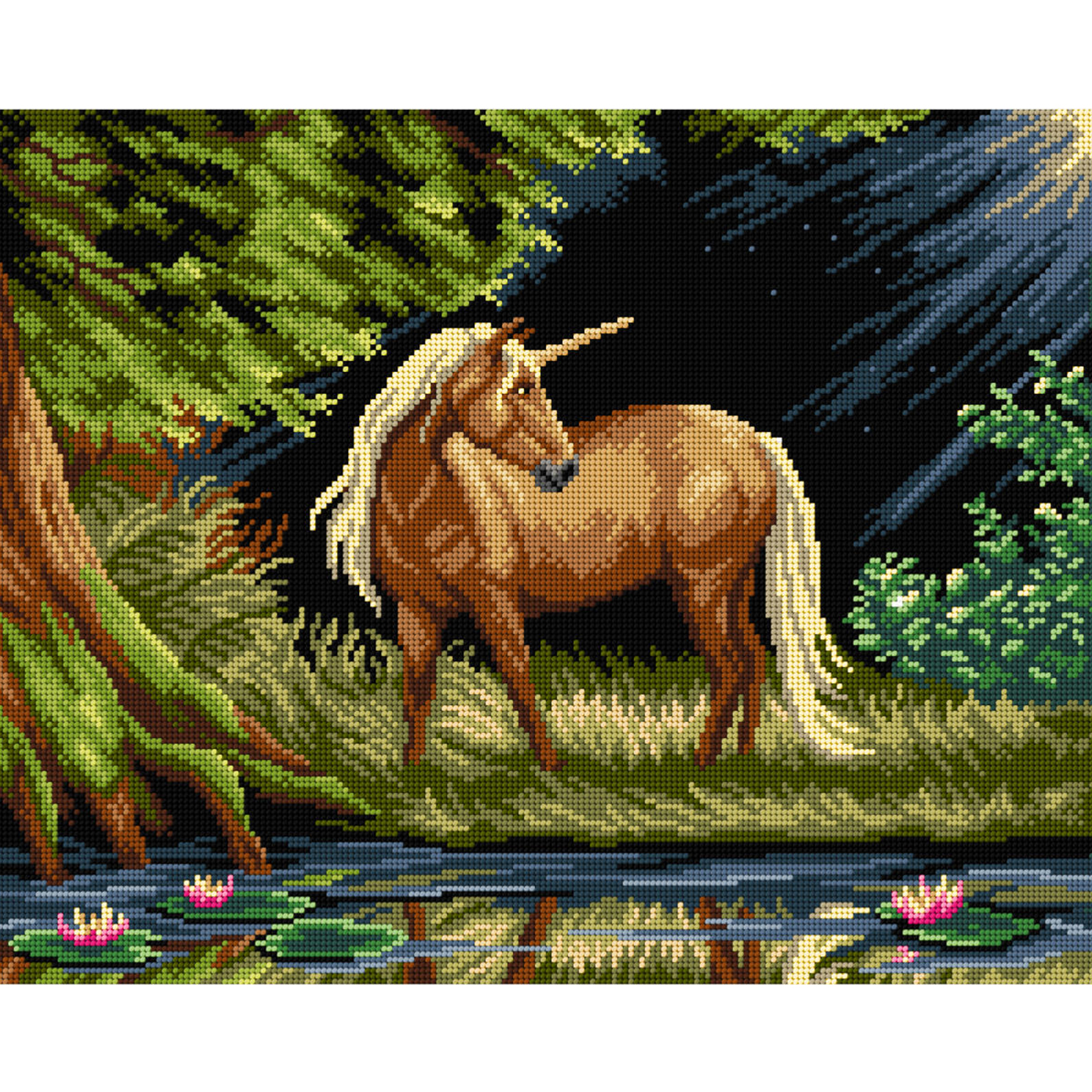 Orchidea 3066M Stramien voorbedrukt Eenhoorn - STUK