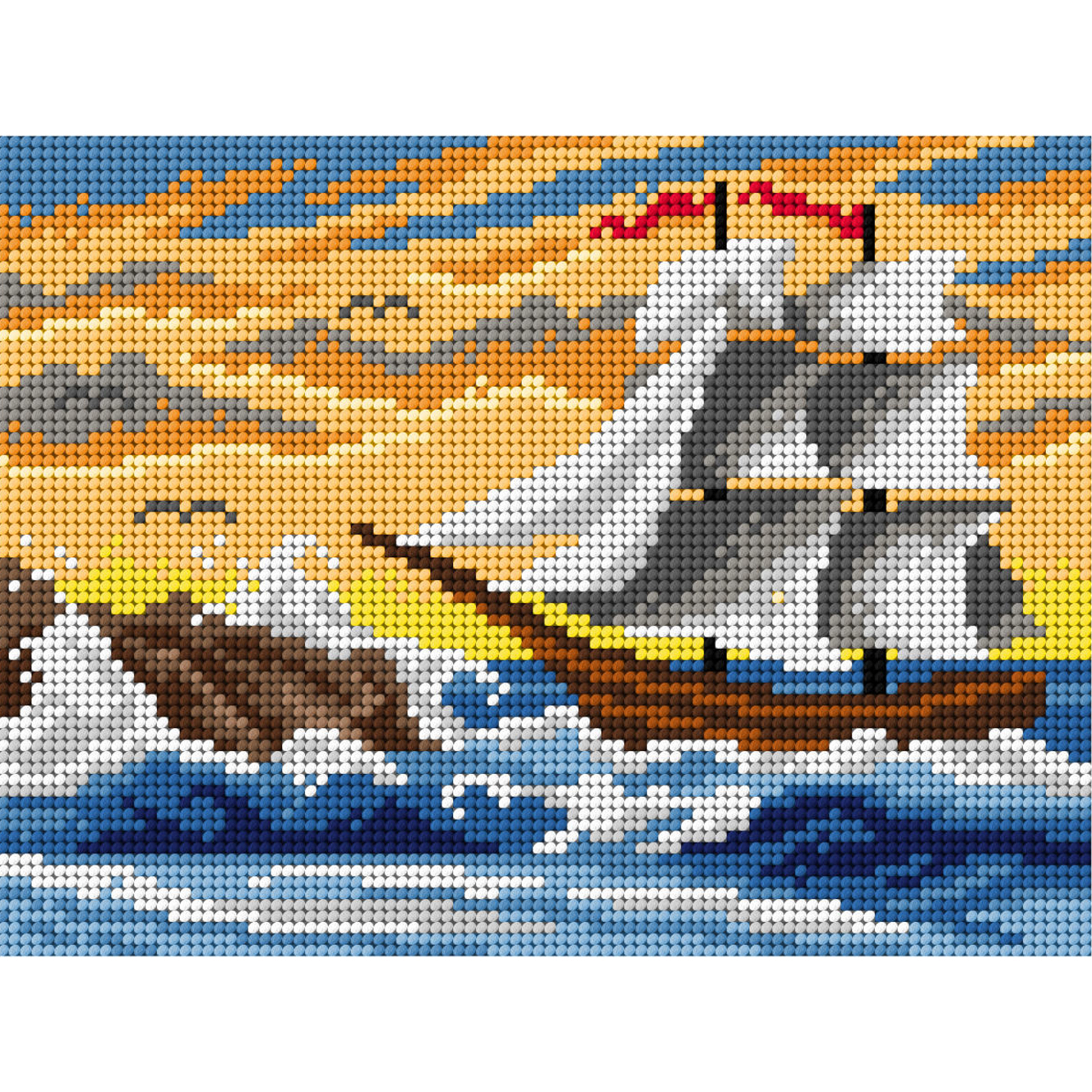 Orchidea 3068F Stramien voorbedrukt Seatrip 18 x 24 cm - STUK