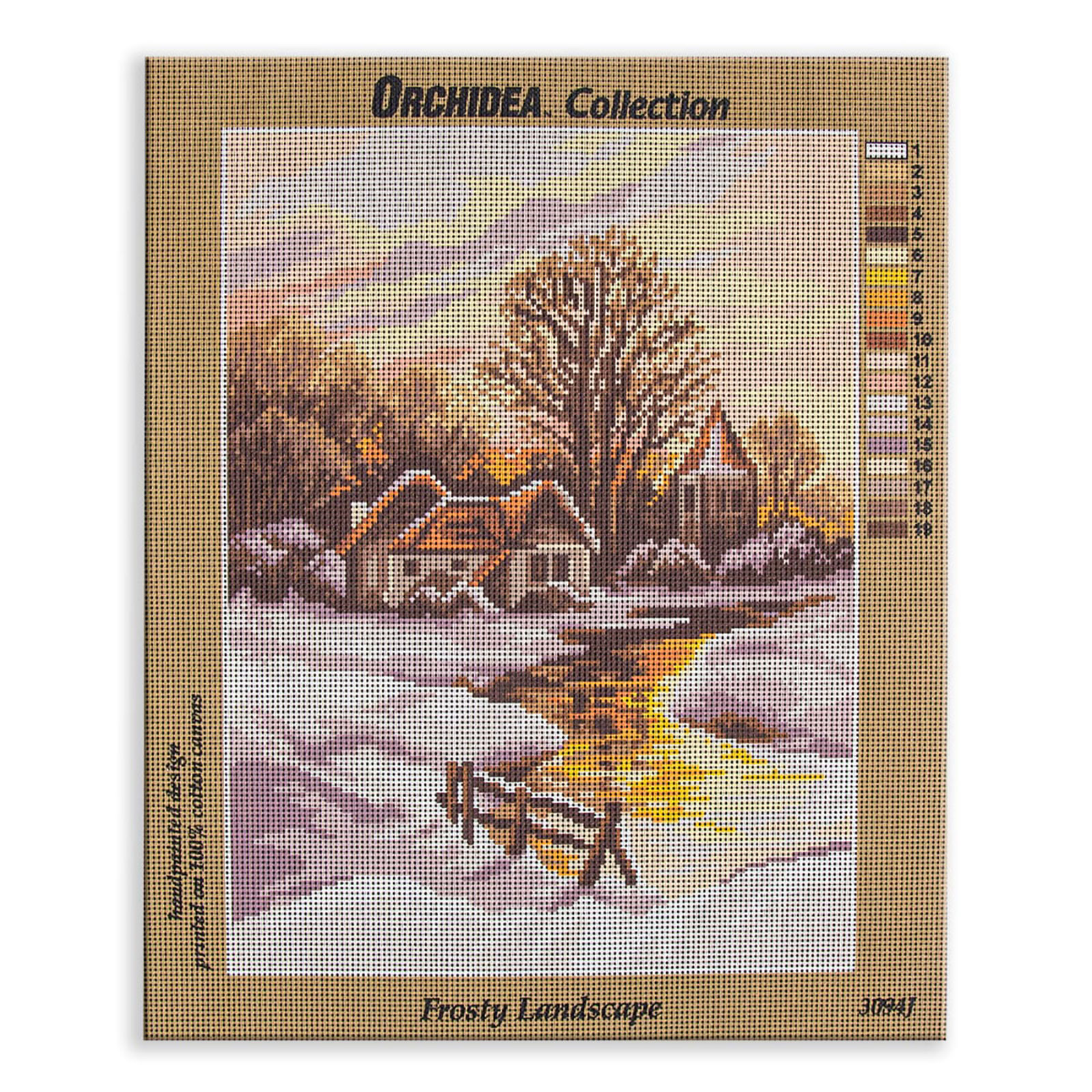 Orchidea 3094J voorbedrukt stramien Winter Landschap 30x40cm - STUK