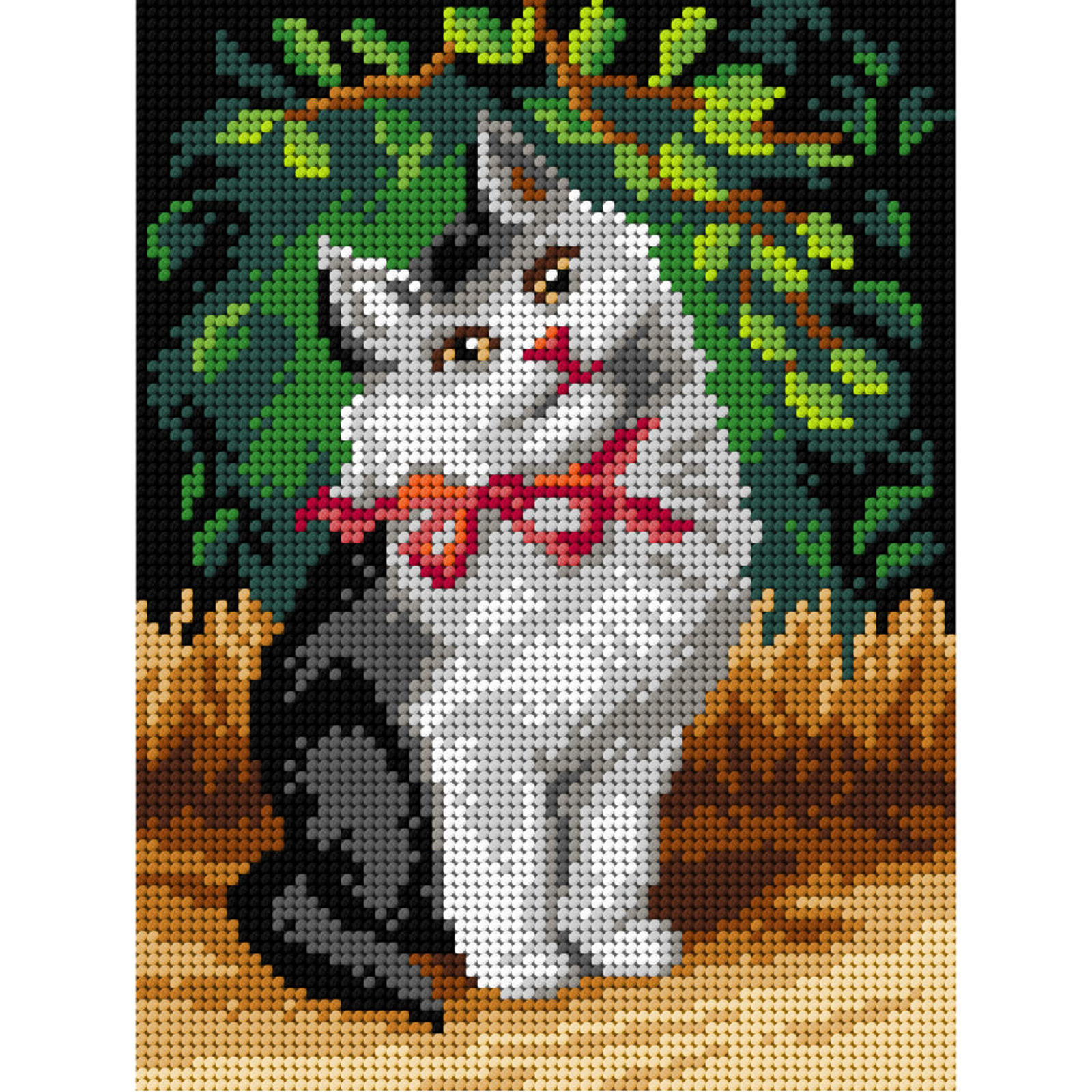 Orchidea 3104F Stramien voorbedrukt Een kat 18 x 24 cm - STUK